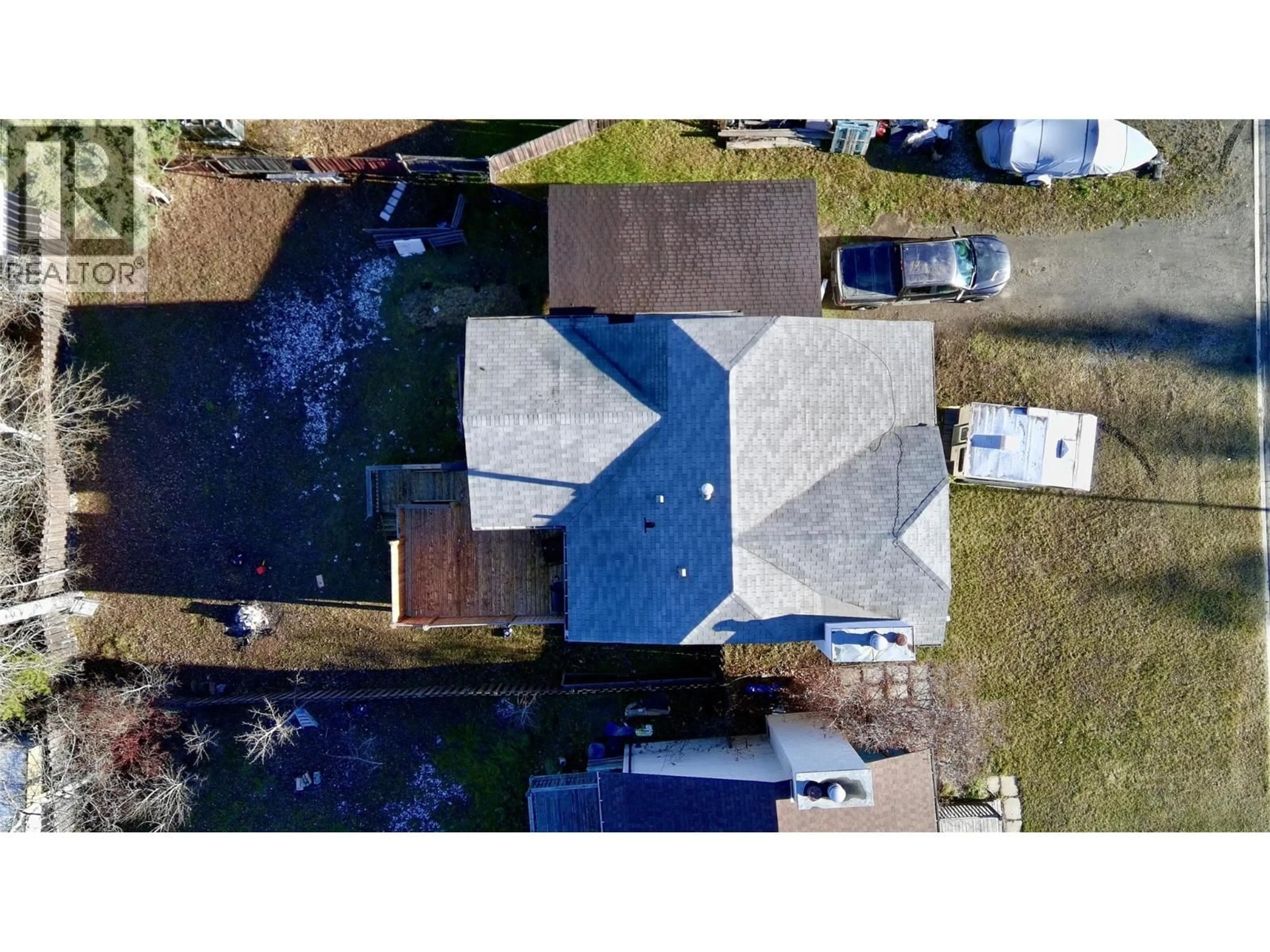 A pic from outside/outdoor area/front of a property/back of a property/a pic from drone, building for 128 PEACE RIVER CRESCENT, Tumbler Ridge British Columbia V0C2W0