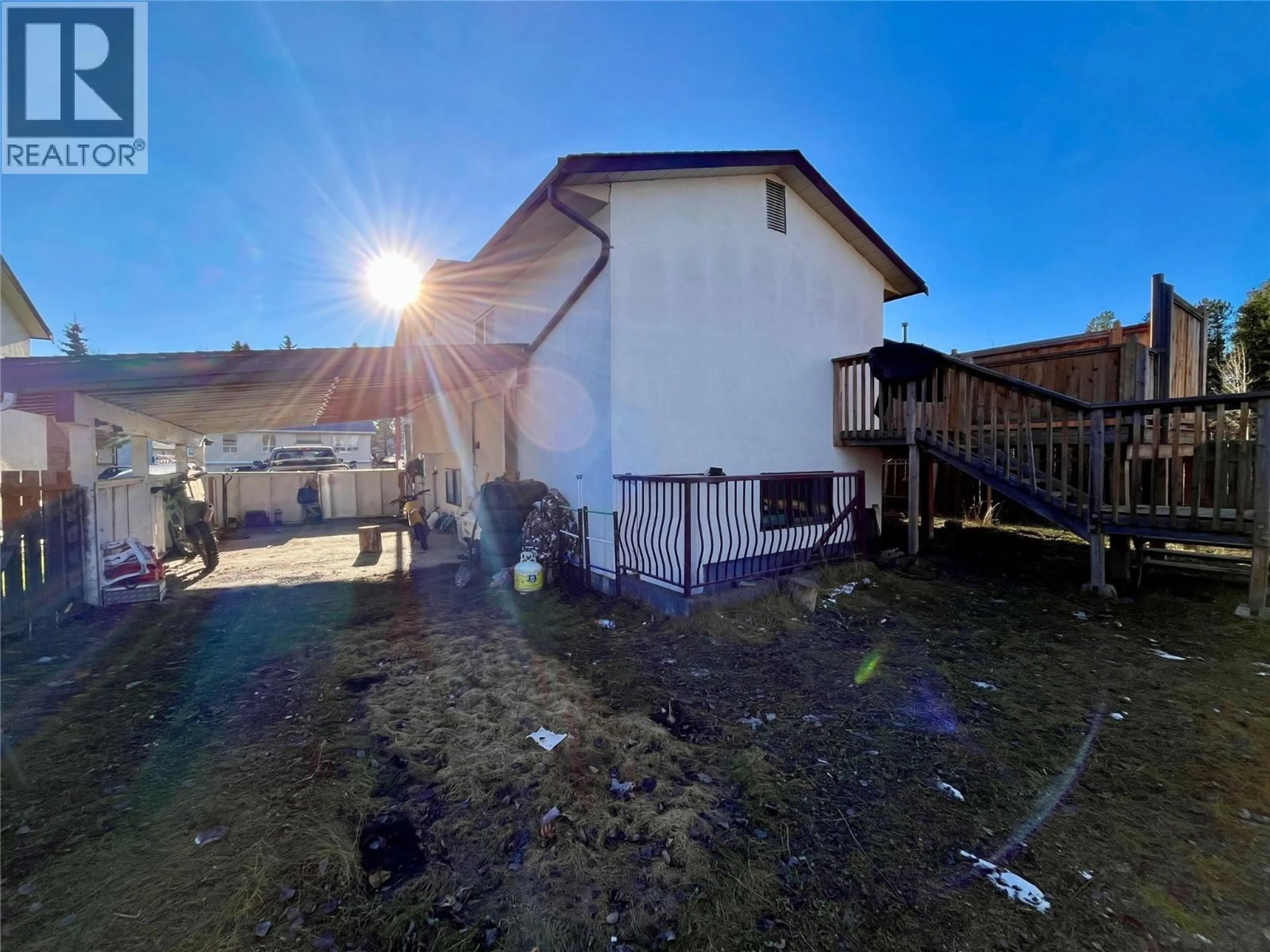 A pic from outside/outdoor area/front of a property/back of a property/a pic from drone, street for 128 PEACE RIVER CRESCENT, Tumbler Ridge British Columbia V0C2W0