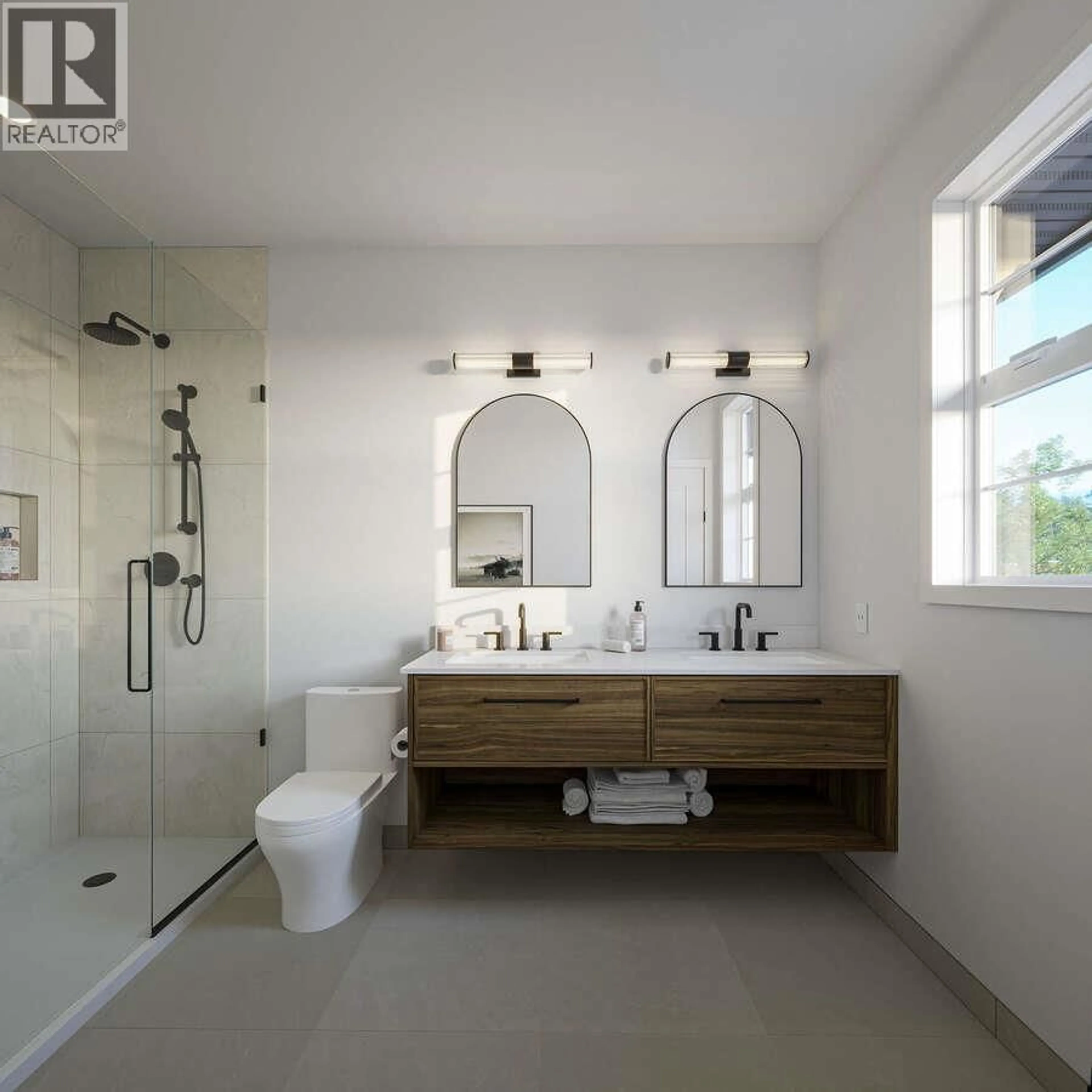 Contemporary bathroom, ceramic/tile floor for 5 - 1720 HIDDEN HILLS DRIVE, Kelowna British Columbia V1V0J5