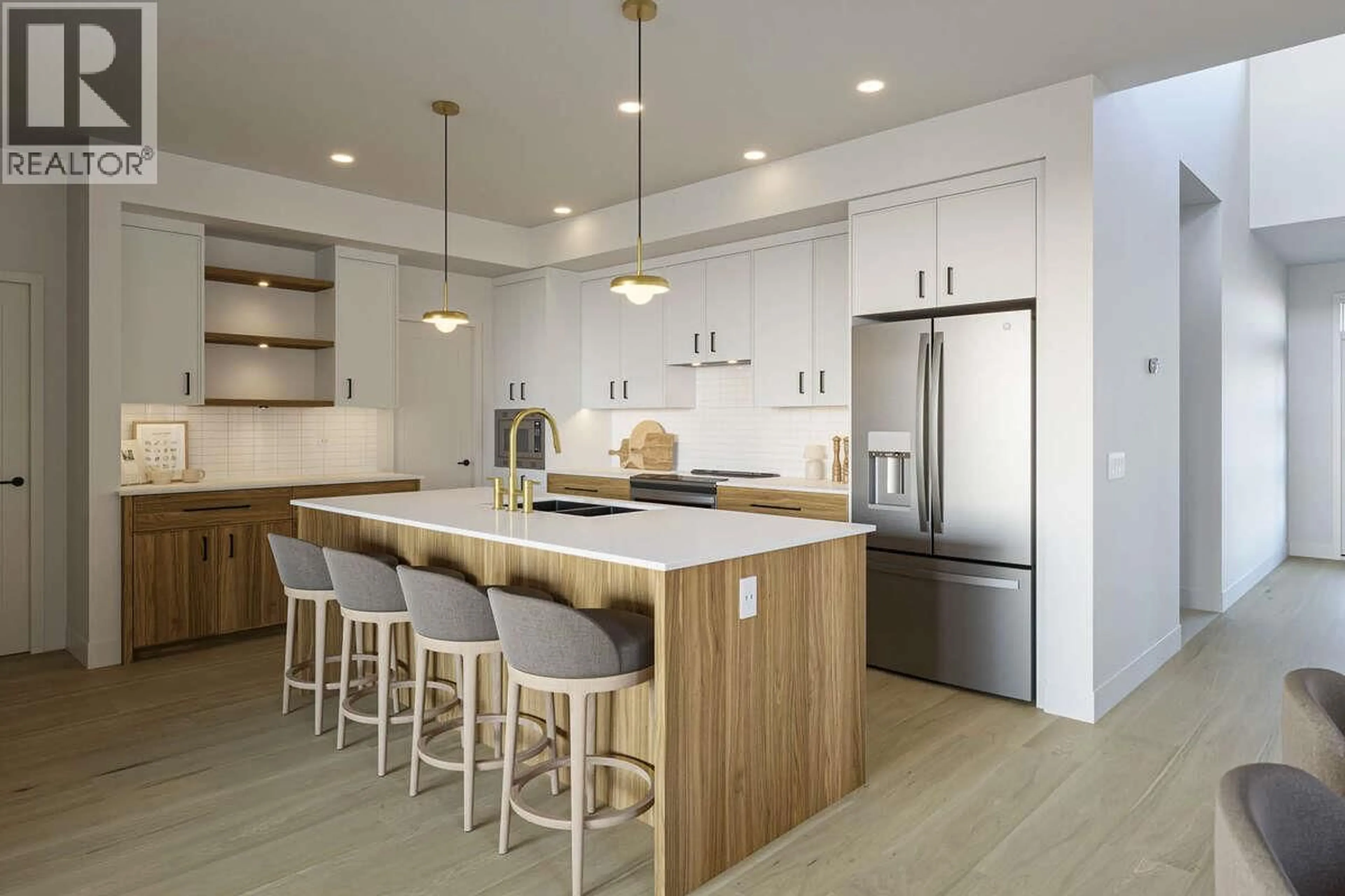 Contemporary kitchen, wood/laminate floor for 29 - 1720 HIDDEN HILLS DRIVE, Kelowna British Columbia V1V0J5