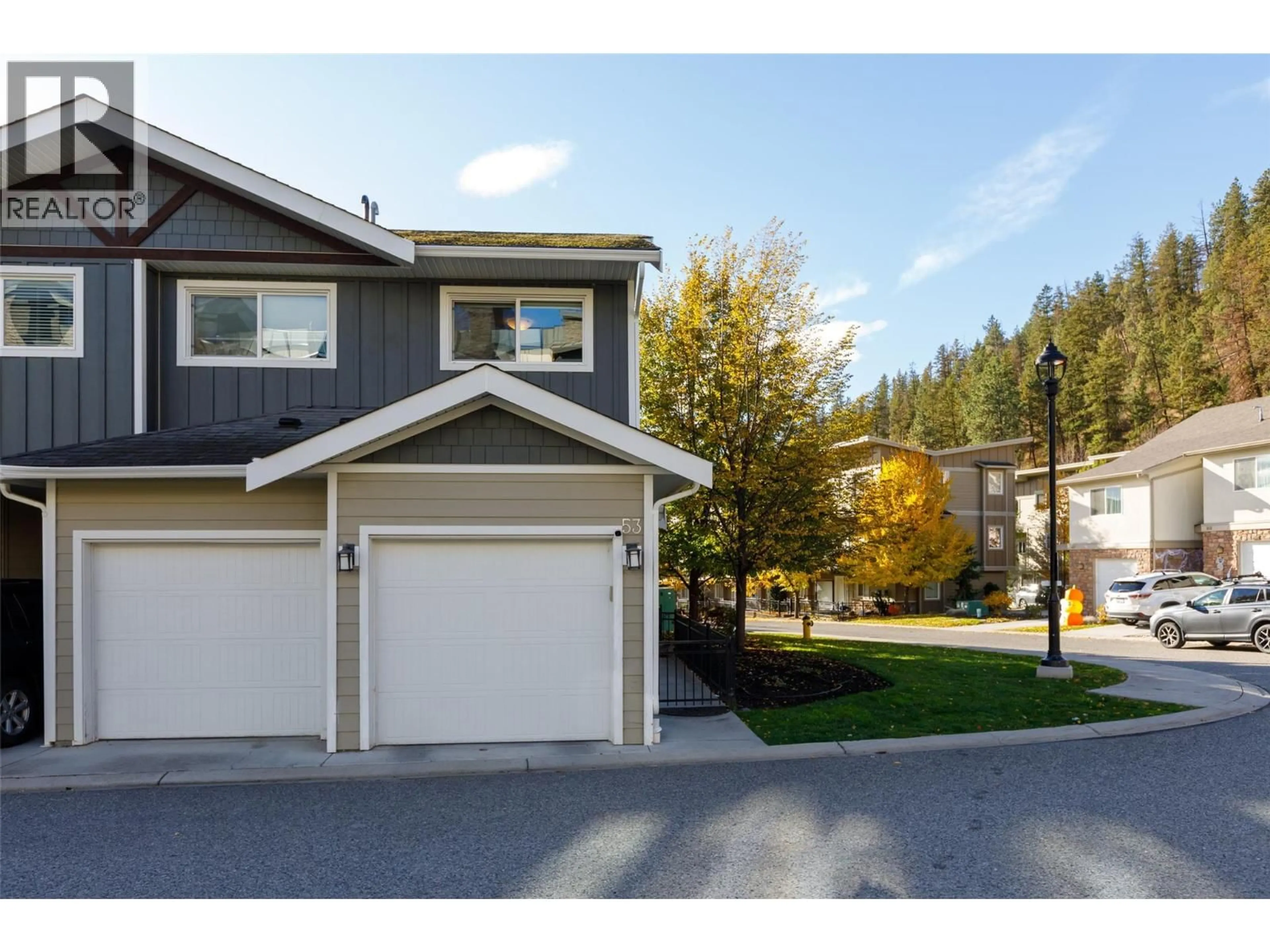 A pic from outside/outdoor area/front of a property/back of a property/a pic from drone, street for 53 - 600 BOYNTON PLACE, Kelowna British Columbia V1V1A6