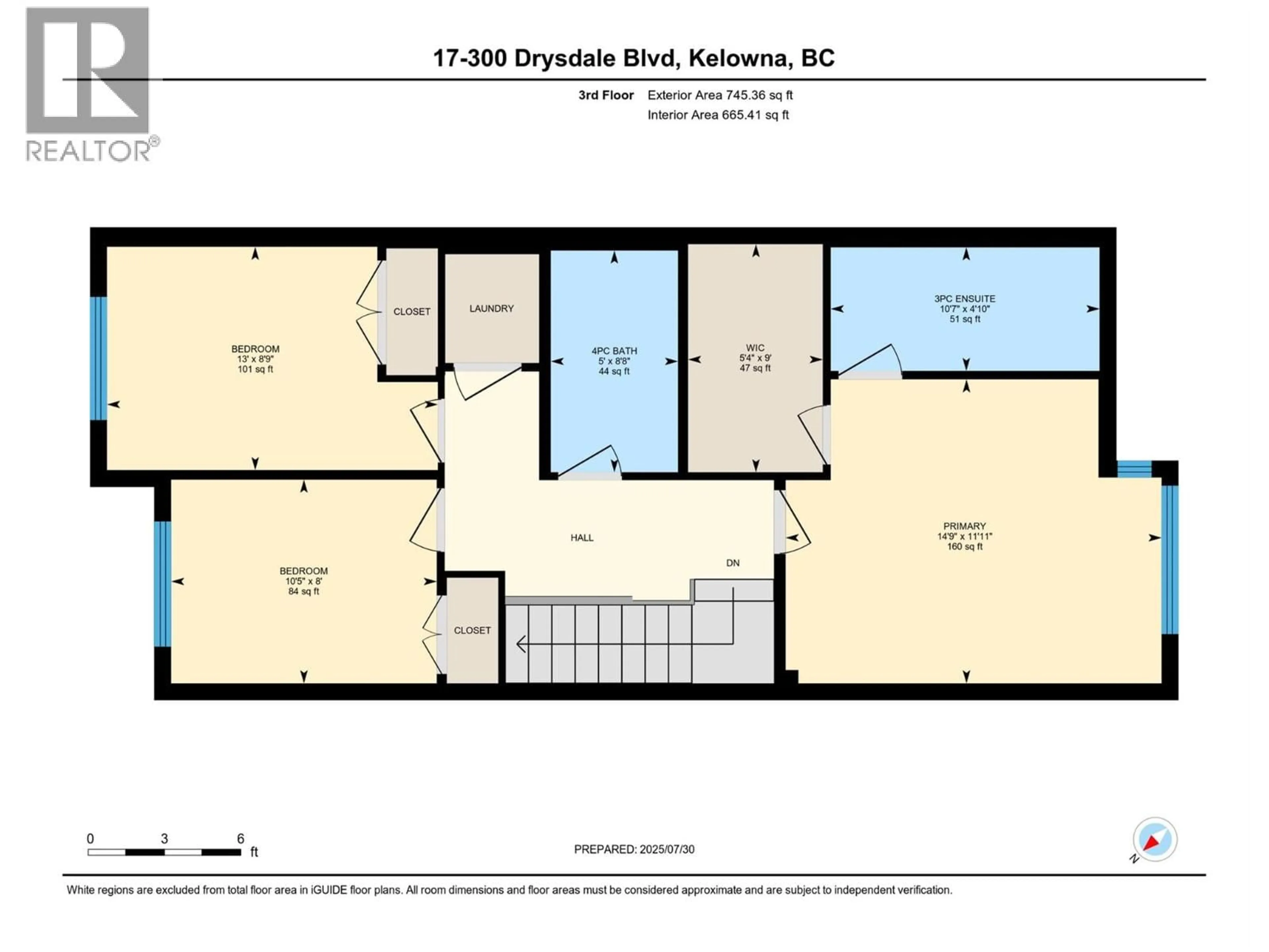 Floor plan for 17 - 300 DRYSDALE BOULEVARD, Kelowna British Columbia V1V3E6