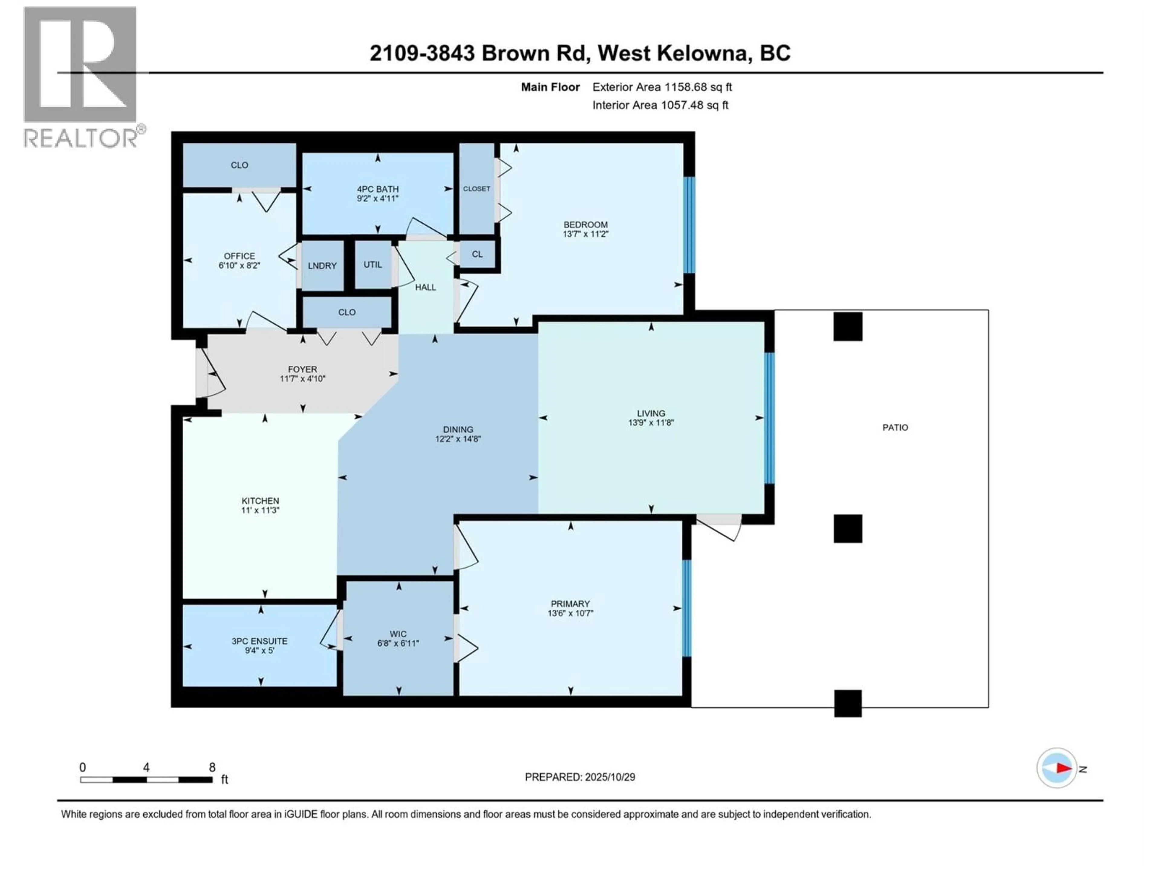 Floor plan for 2109 - 3843 BROWN ROAD, West Kelowna British Columbia V4T2J3