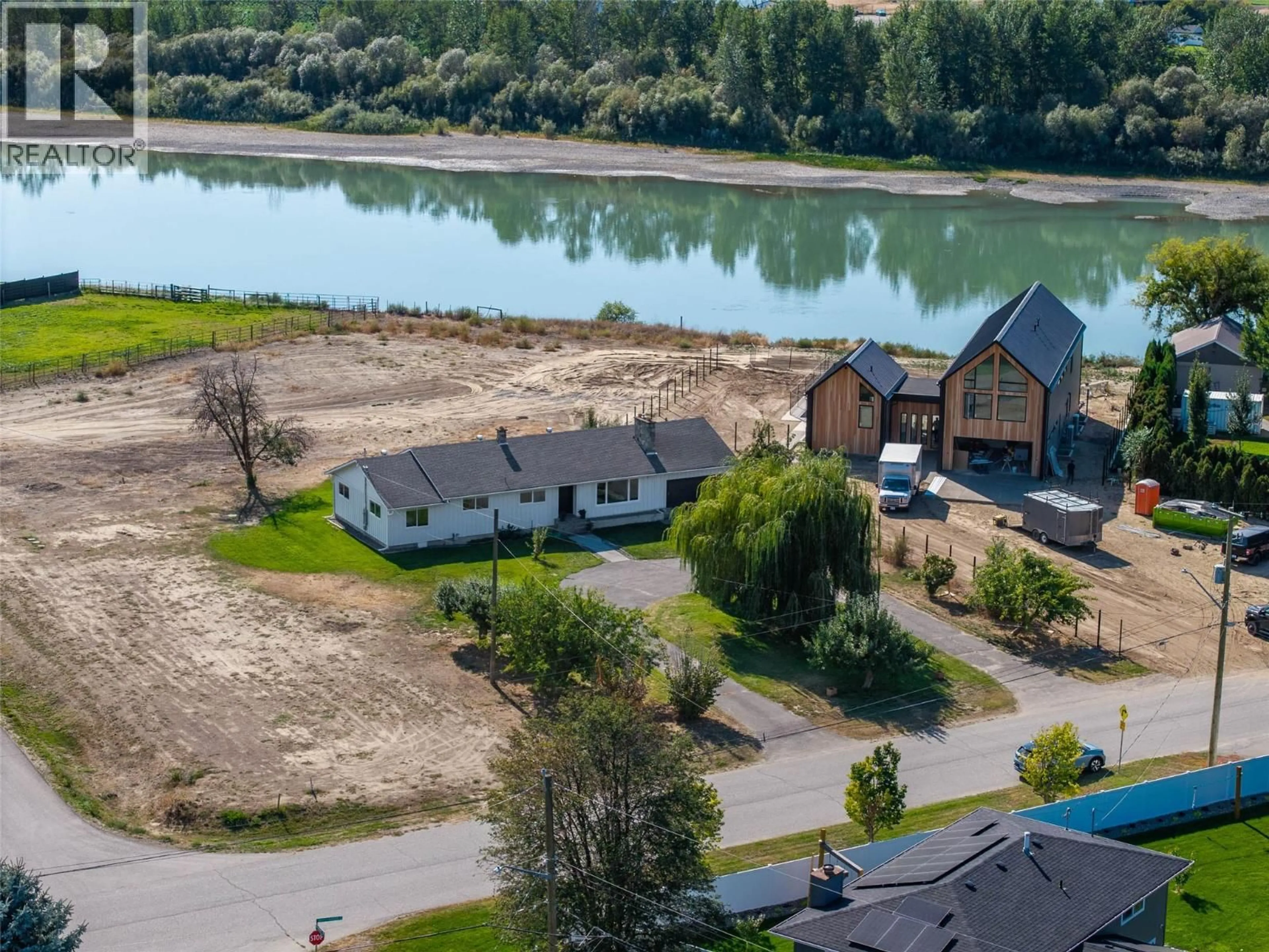 A pic from outside/outdoor area/front of a property/back of a property/a pic from drone, water/lake/river/ocean view for 203 MATTOCH MCKEAGUE ROAD, Kamloops British Columbia V2H1L2