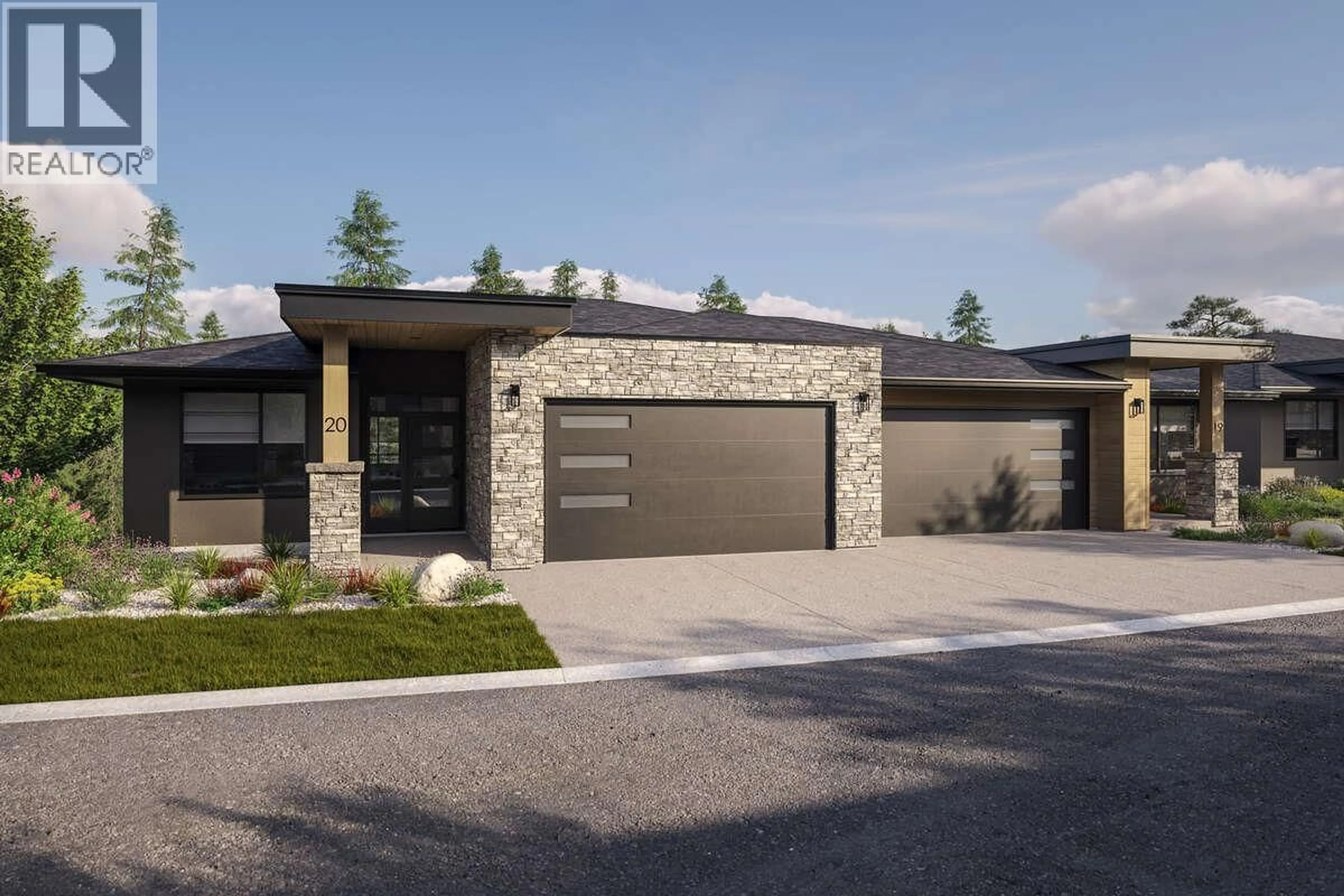Home with brick exterior material, street for 22 - 1720 HIDDEN HILLS DRIVE, Kelowna British Columbia V1V0J5