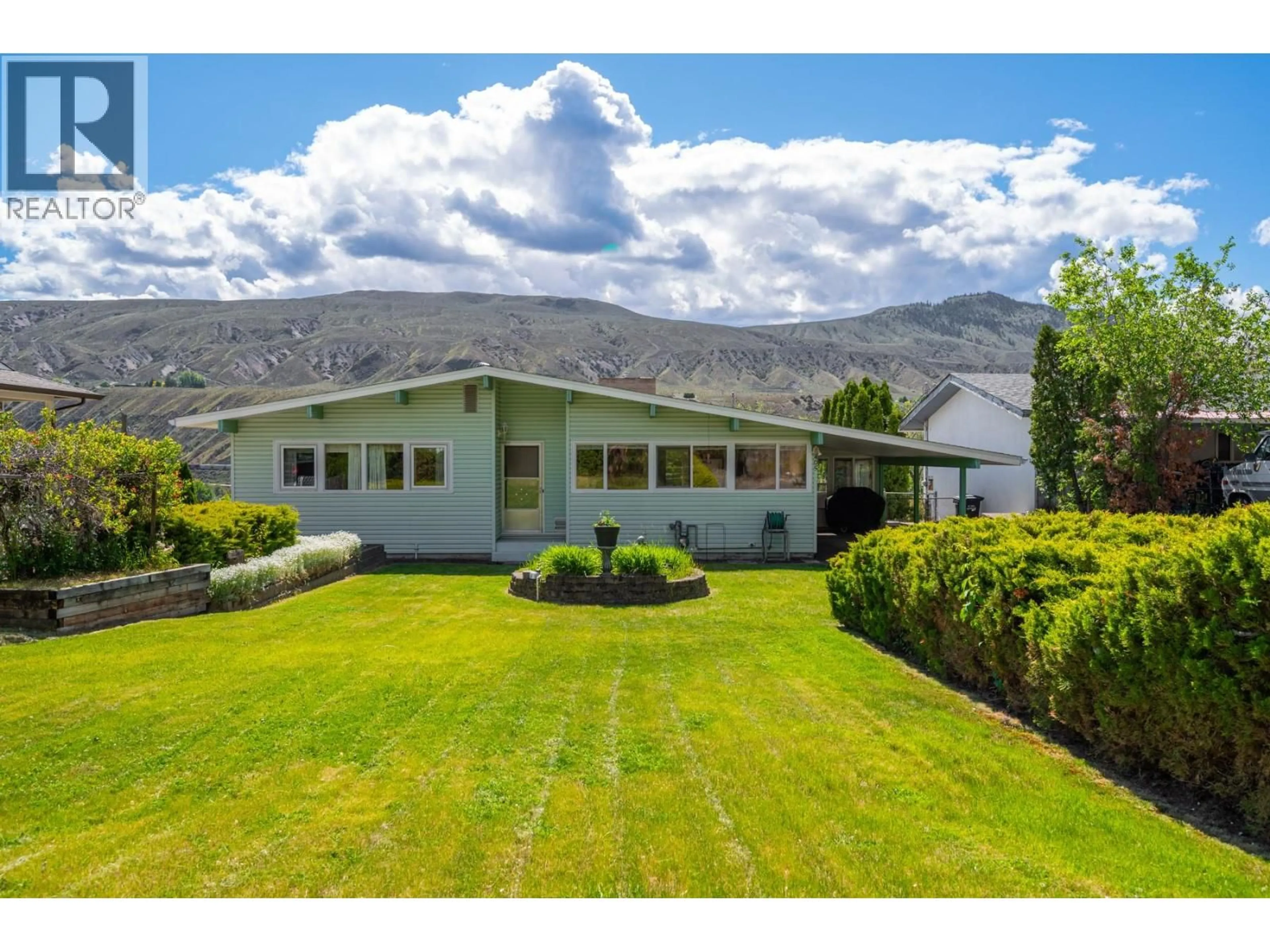 A pic from outside/outdoor area/front of a property/back of a property/a pic from drone, mountain view for 405 MACLEOD LANE, Ashcroft British Columbia V0K1A0