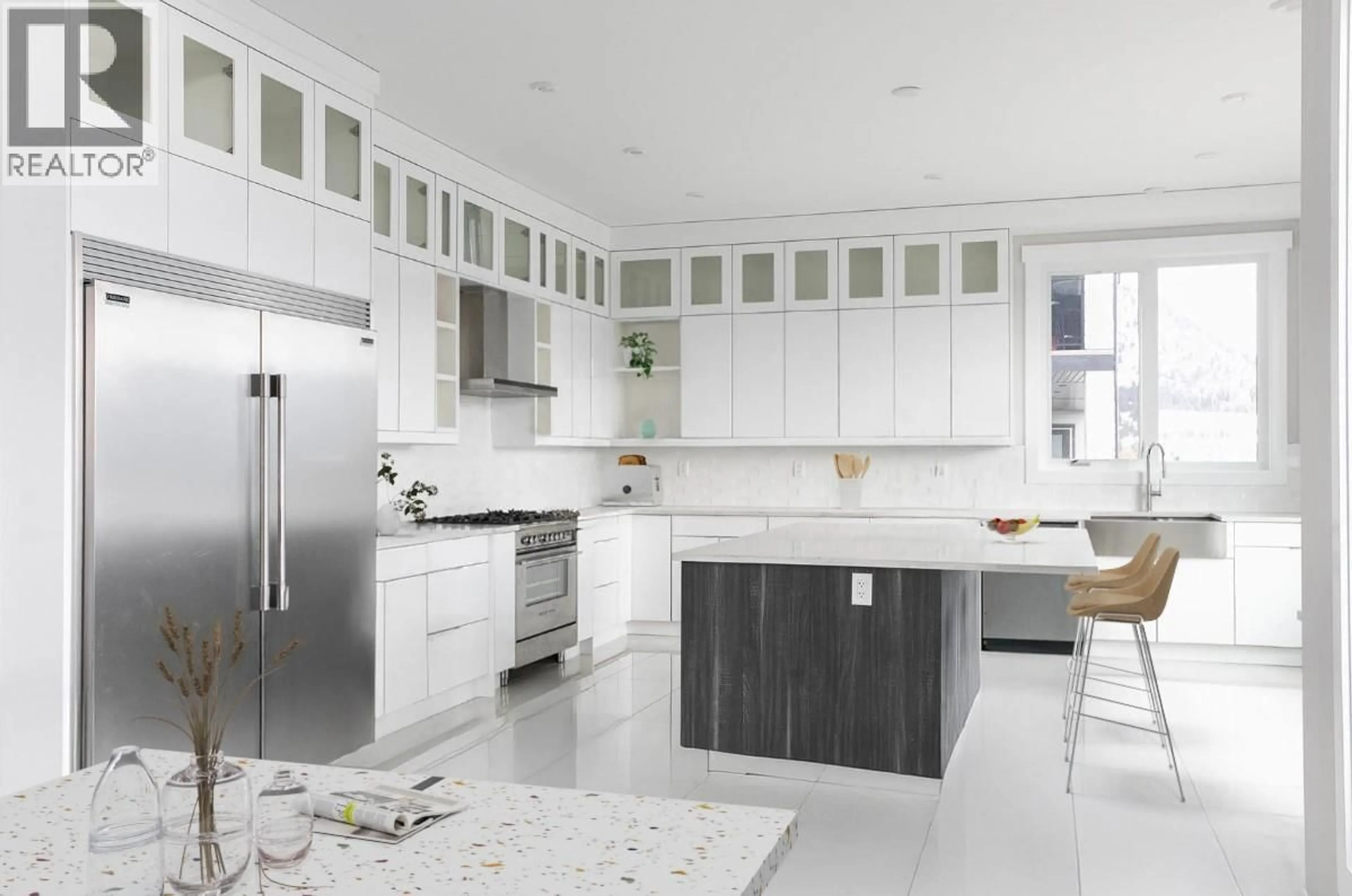 Contemporary kitchen, ceramic/tile floor for 1410 MINE HILL LANE, Kelowna British Columbia V1P1T6