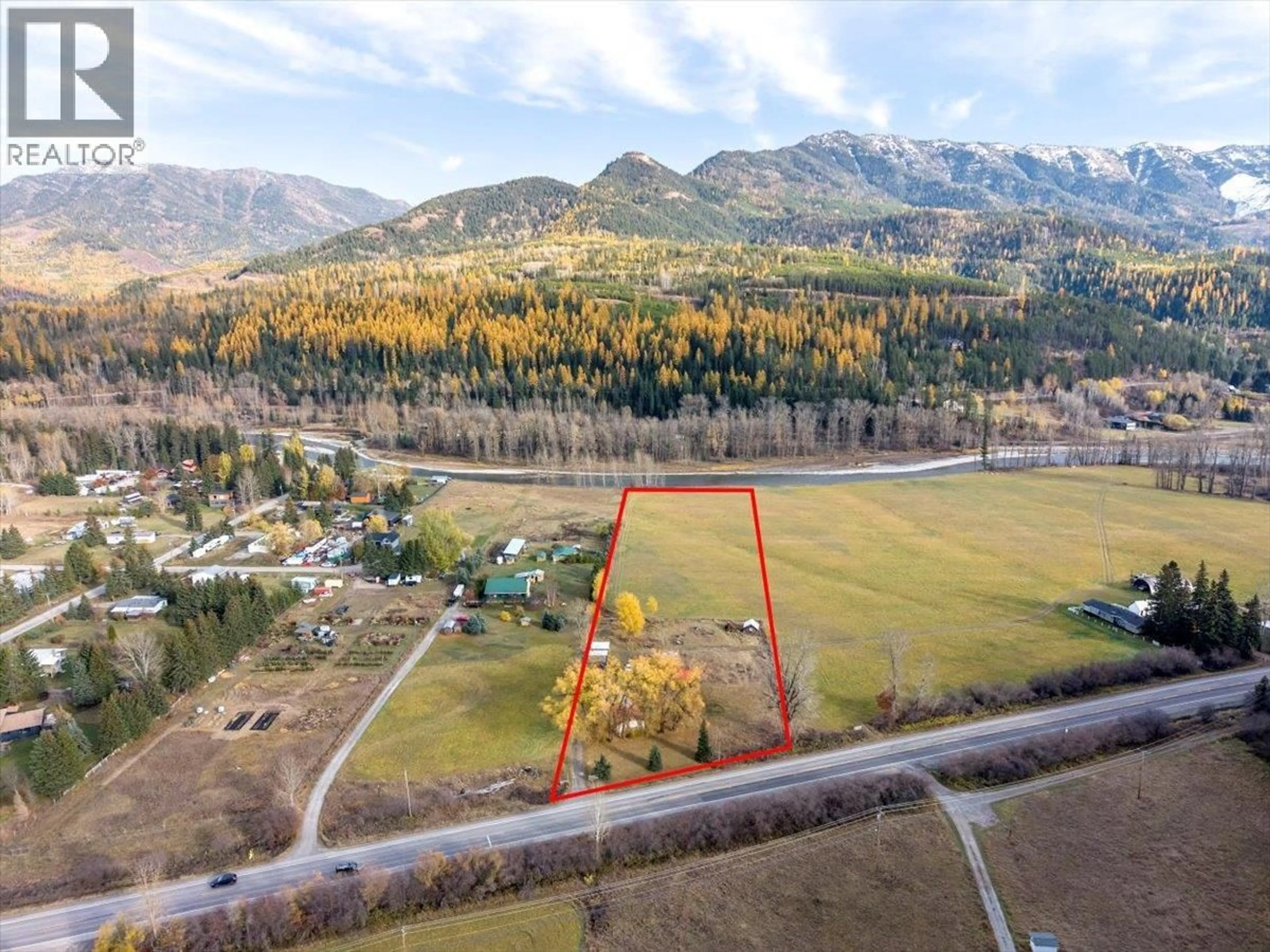 A pic from outside/outdoor area/front of a property/back of a property/a pic from drone, mountain view for 2370 HIGHWAY 3 HIGHWAY, Fernie British Columbia V0B1M0