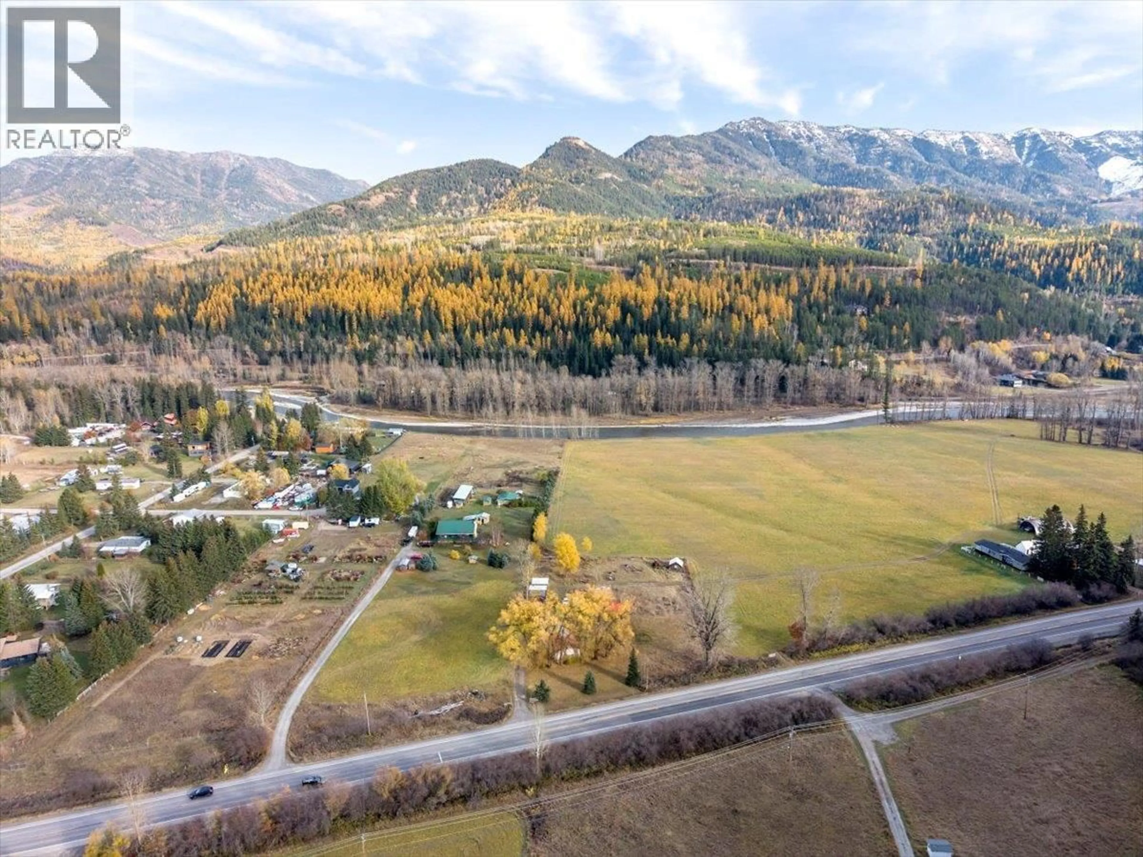 A pic from outside/outdoor area/front of a property/back of a property/a pic from drone, mountain view for 2370 HIGHWAY 3 HIGHWAY, Fernie British Columbia V0B1M0