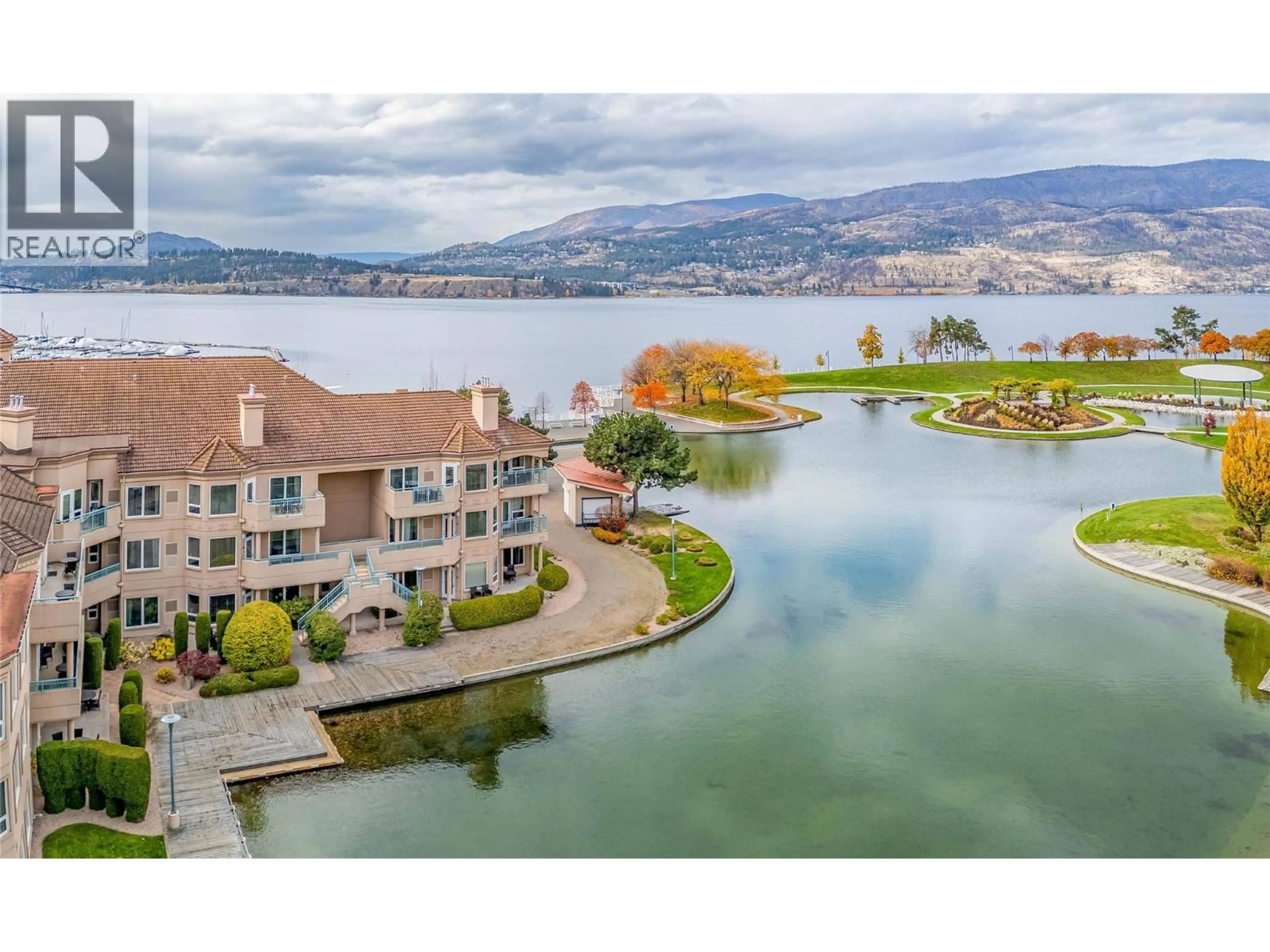 A pic from outside/outdoor area/front of a property/back of a property/a pic from drone, water/lake/river/ocean view for 231 - 1320 WATER STREET, Kelowna British Columbia V1Y9P3