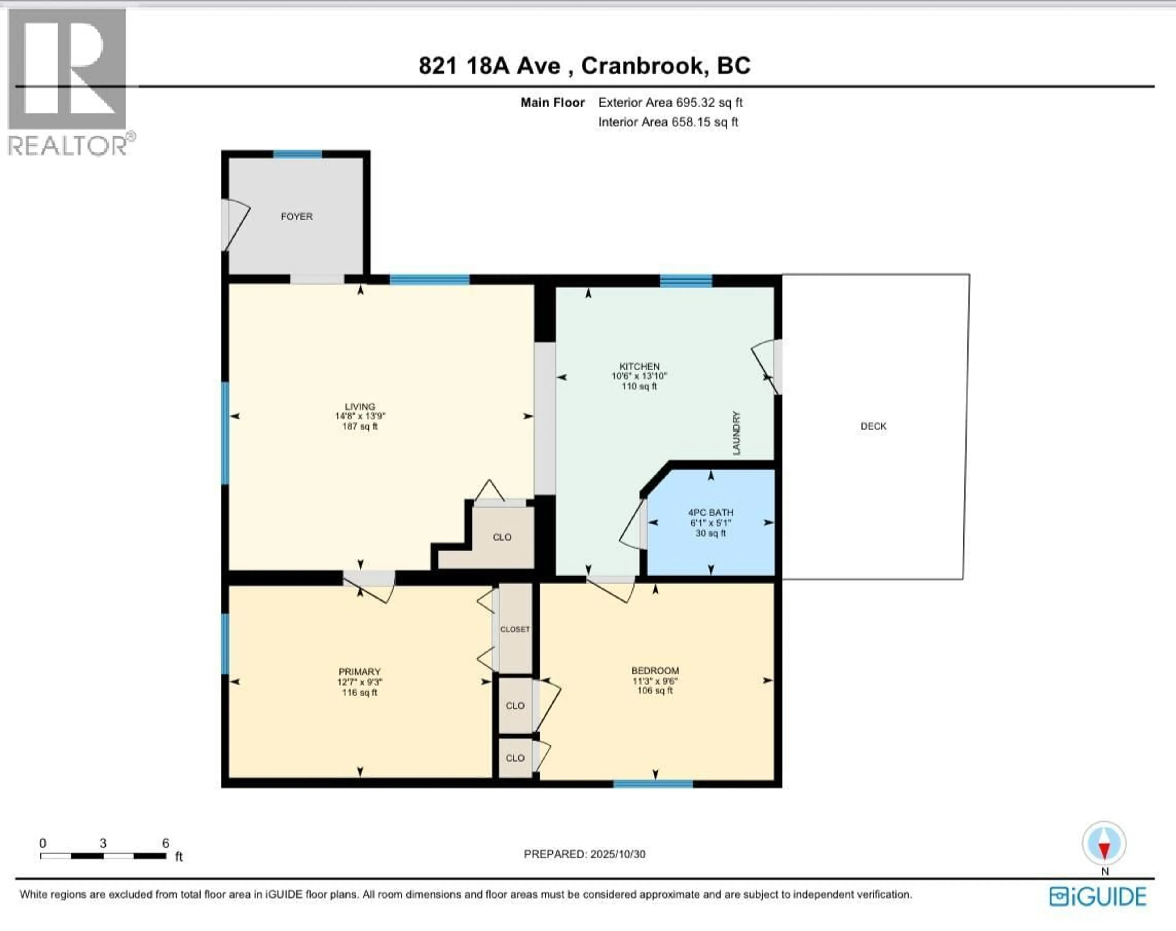 Floor plan for 821 18A  N AVENUE, Cranbrook British Columbia V1C3Y1