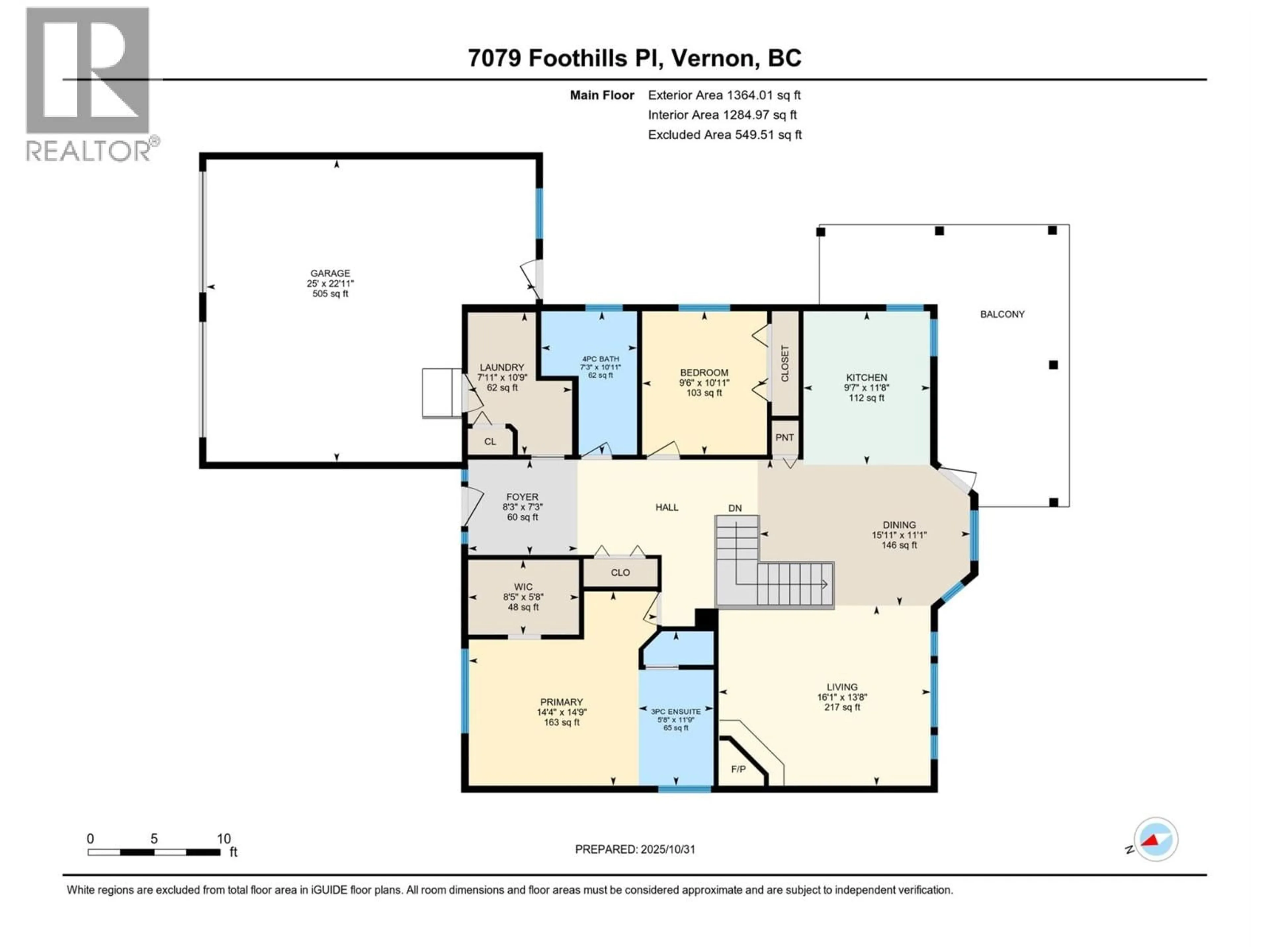 Floor plan for 7079 FOOTHILLS PLACE, Vernon British Columbia V1B2Y4