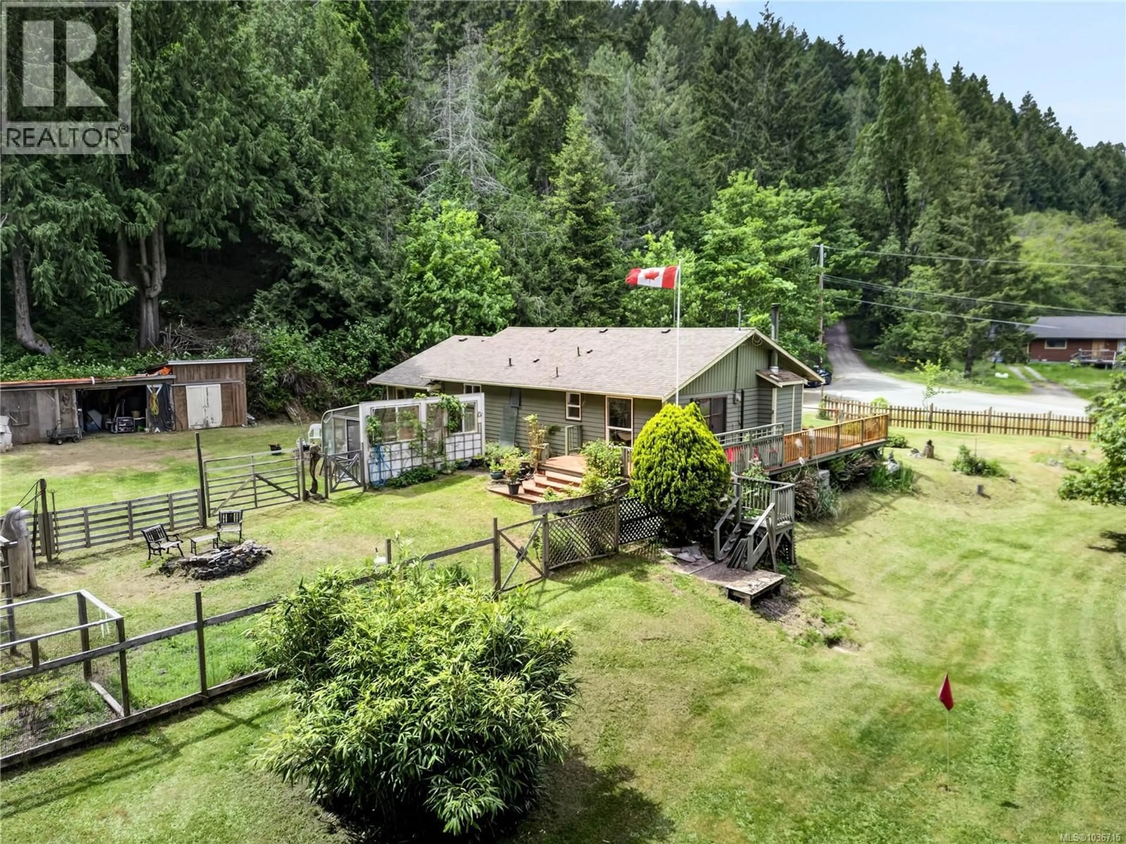 A pic from outside/outdoor area/front of a property/back of a property/a pic from drone, unknown for 165 PALLOT WAY, Salt Spring British Columbia V8K2N5
