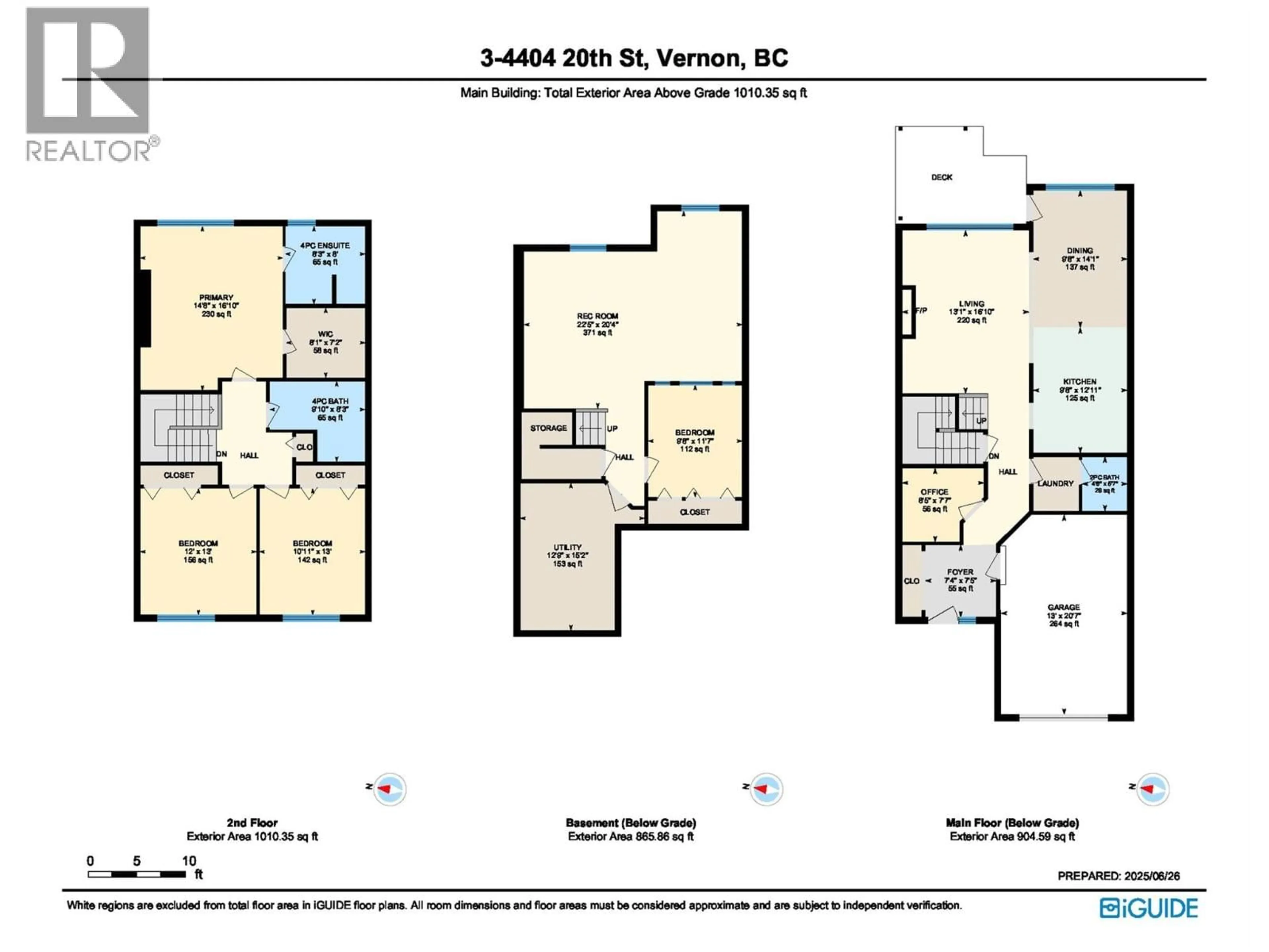 Floor plan for 3 - 4404 20 STREET, Vernon British Columbia V1T4E3