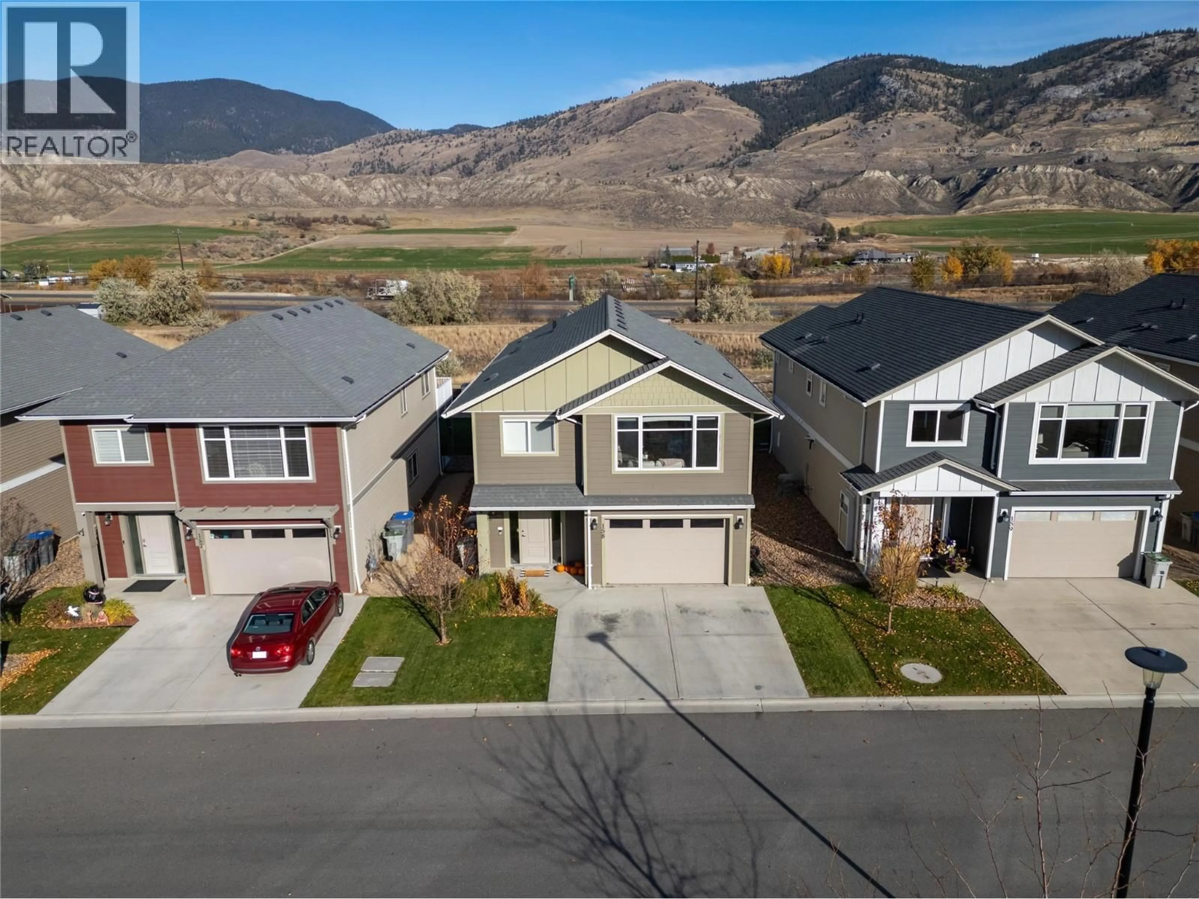 A pic from outside/outdoor area/front of a property/back of a property/a pic from drone, mountain view for 158 - 8800 DALLAS DRIVE, Kamloops British Columbia V2C0G8