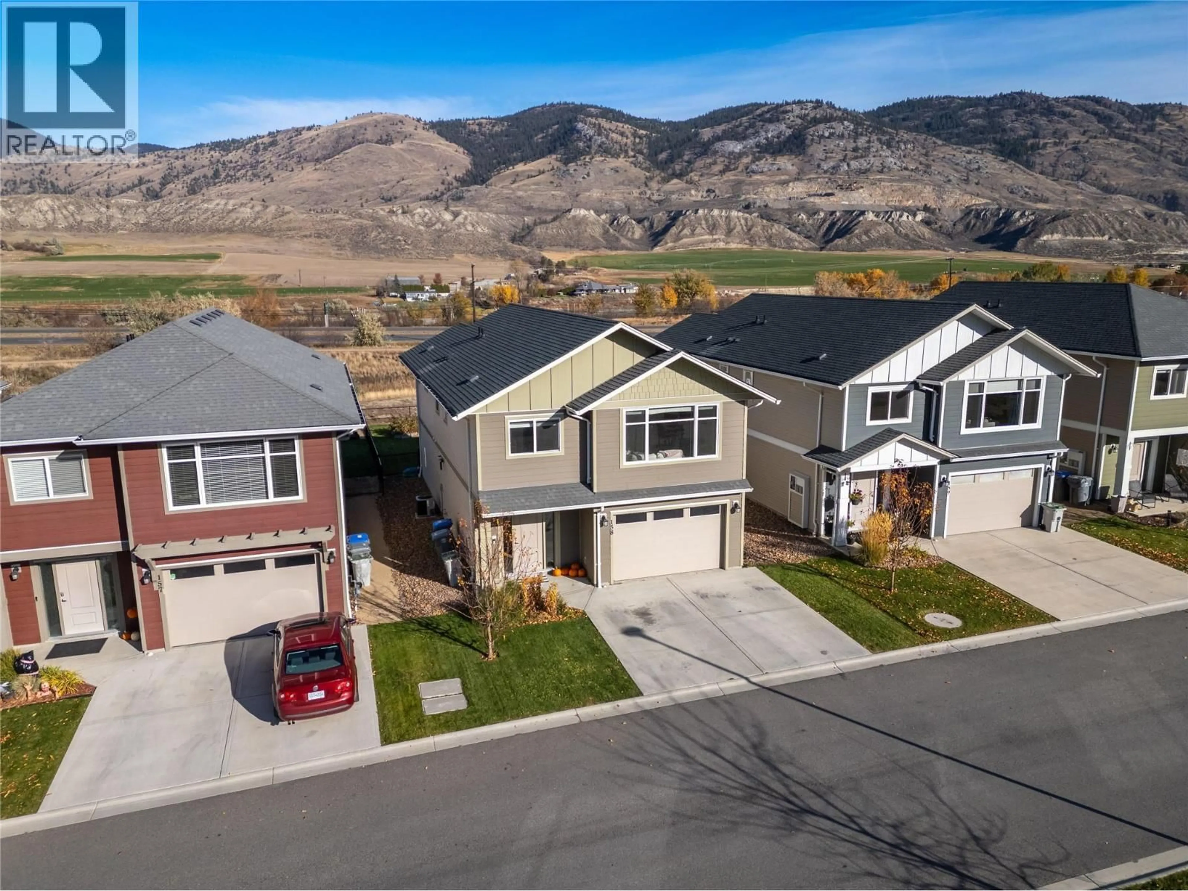 A pic from outside/outdoor area/front of a property/back of a property/a pic from drone, mountain view for 158 - 8800 DALLAS DRIVE, Kamloops British Columbia V2C0G8