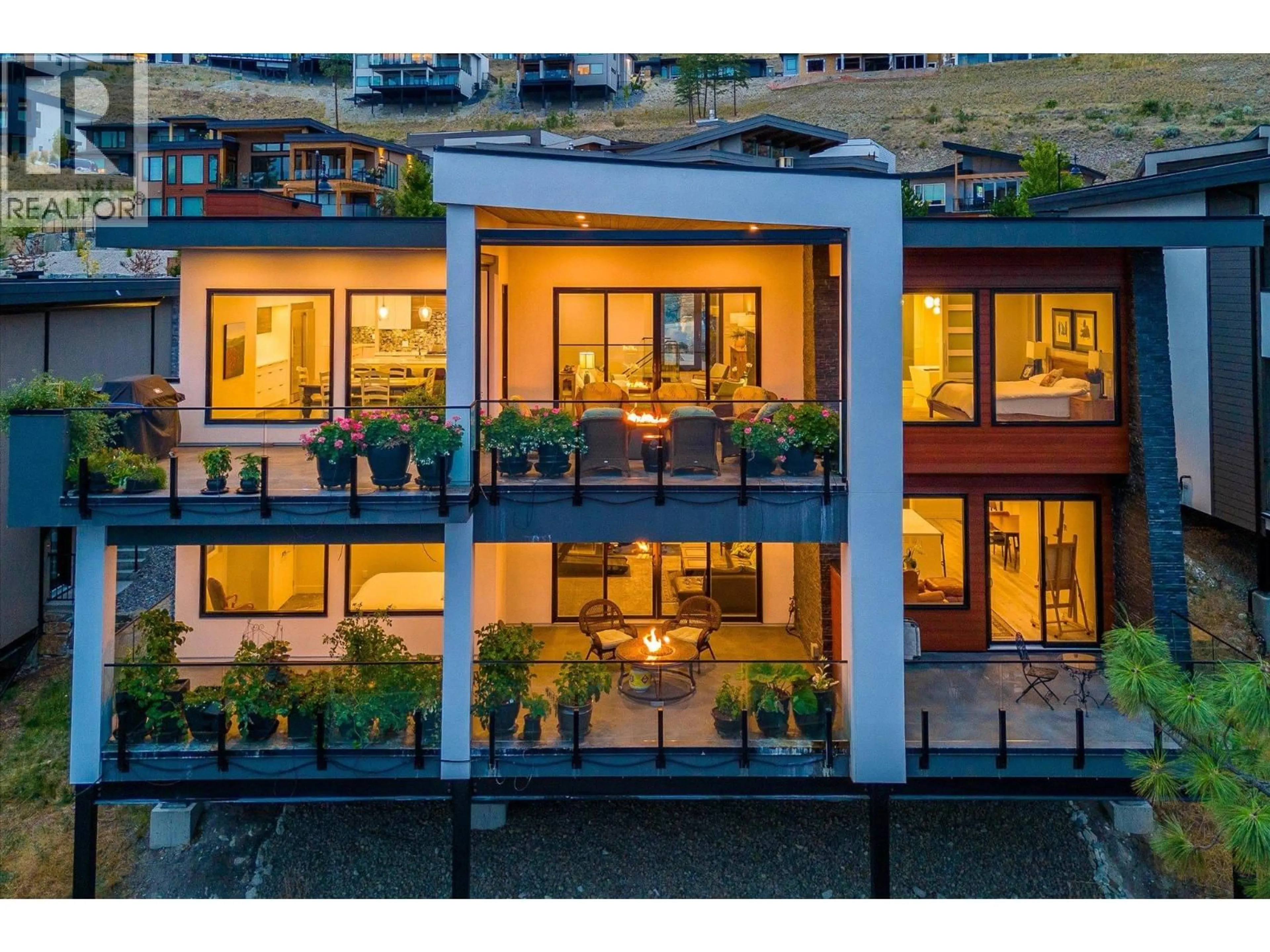 A pic from outside/outdoor area/front of a property/back of a property/a pic from drone, city buildings view from balcony for 3572 WILD ROSE ROAD, Kelowna British Columbia V1V3G1