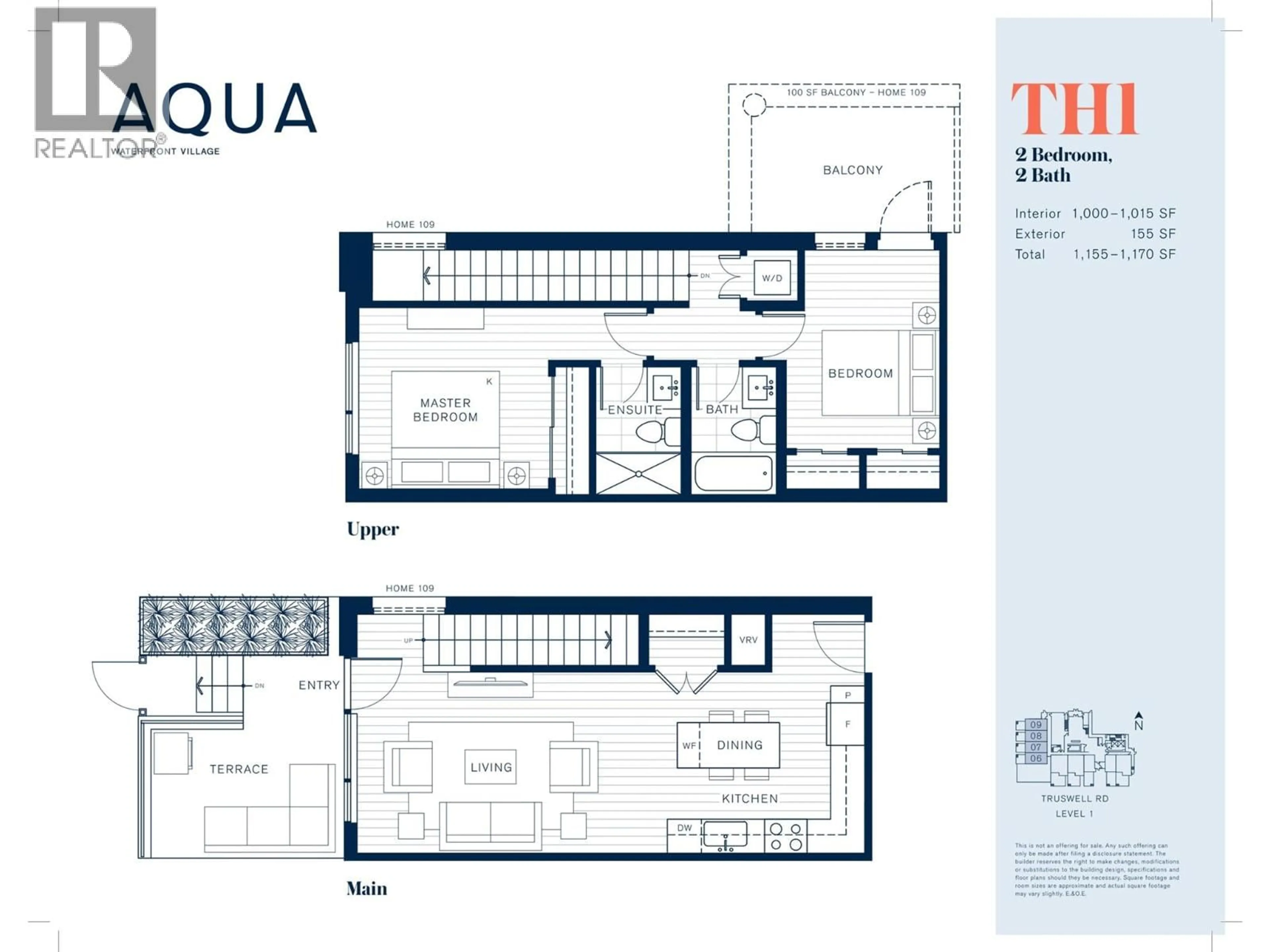 Floor plan for 108 - 3699 CAPOZZI ROAD, Kelowna British Columbia V1W0G3