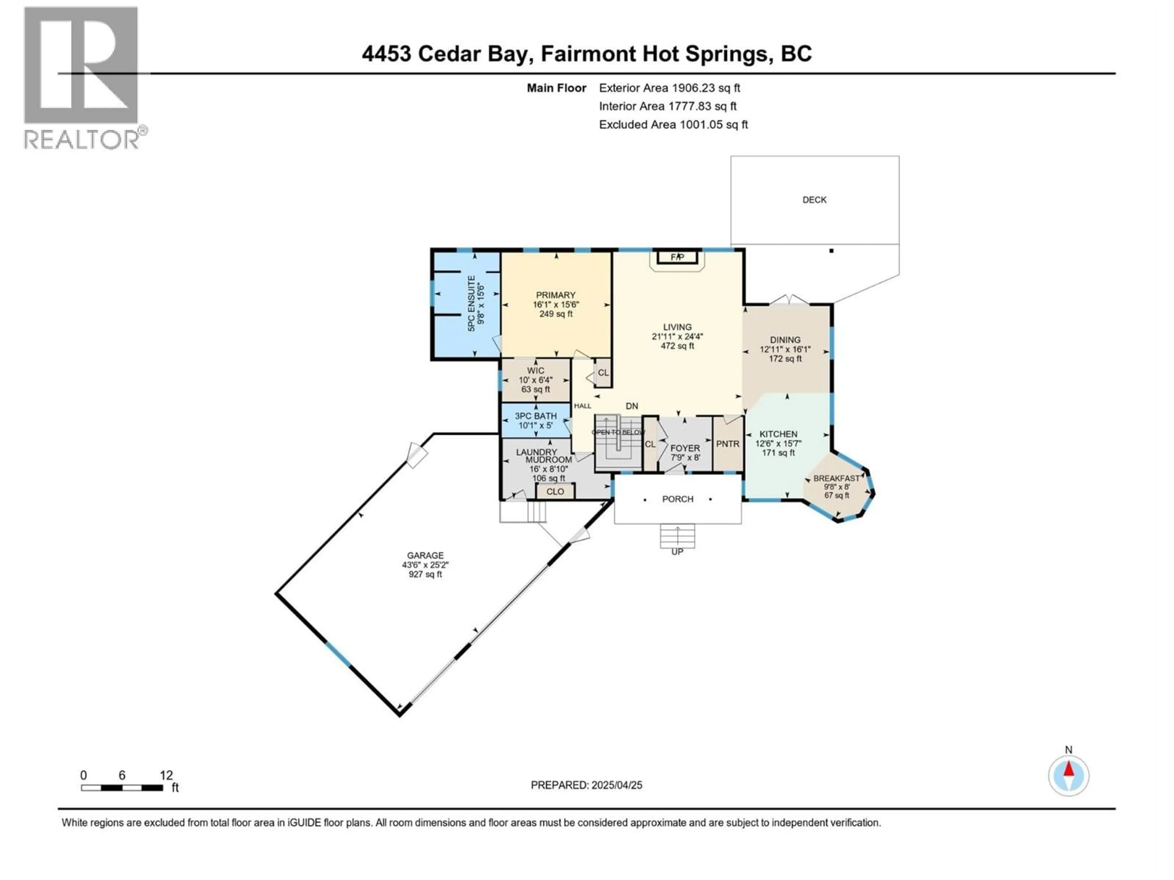 Floor plan for 4453 CEDAR BAY, Fairmont Hot Springs British Columbia V0B1L2