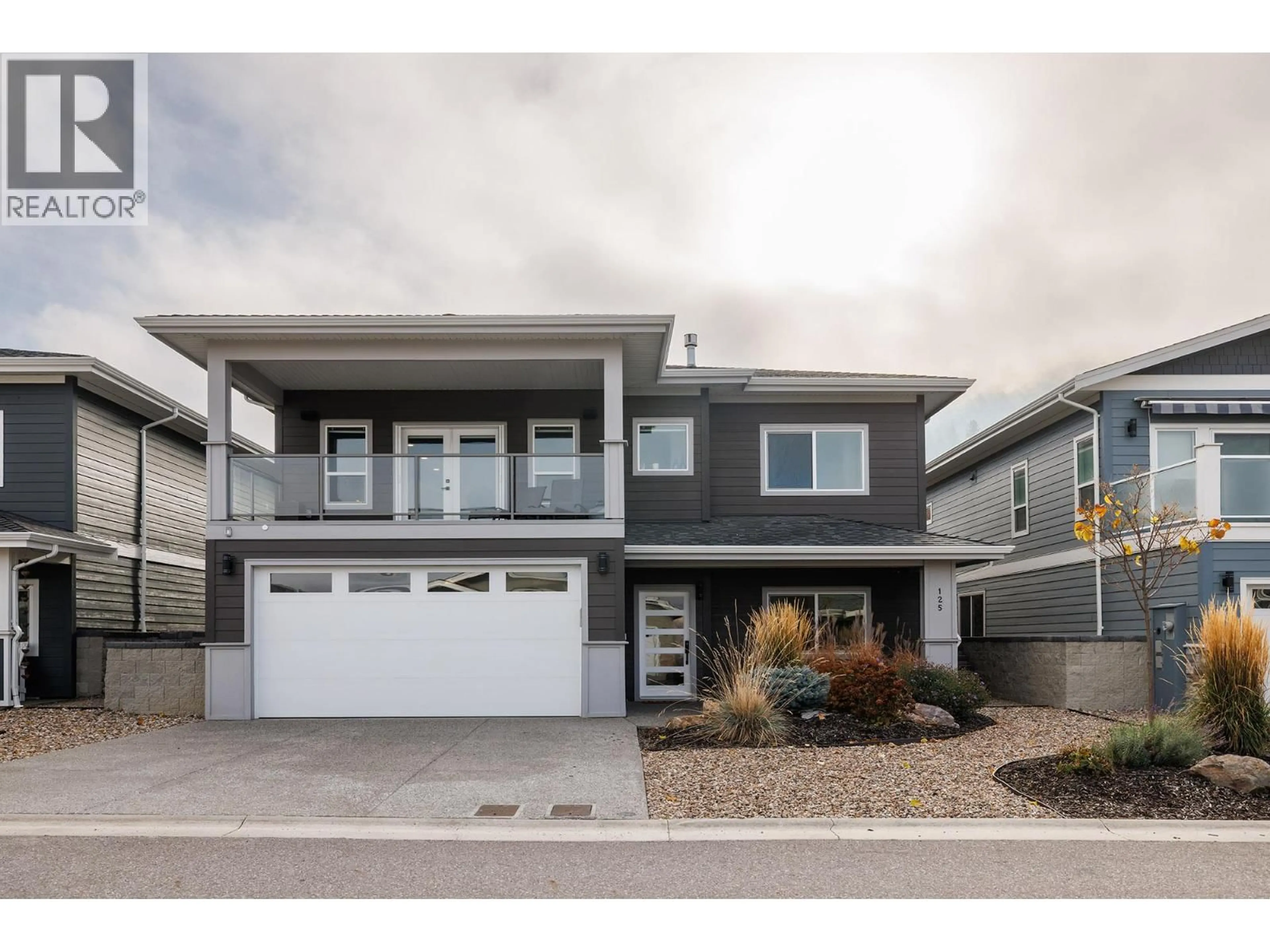 Home with vinyl exterior material, street for 125 - 7760 OKANAGAN LANDING ROAD, Vernon British Columbia V1H1Z4