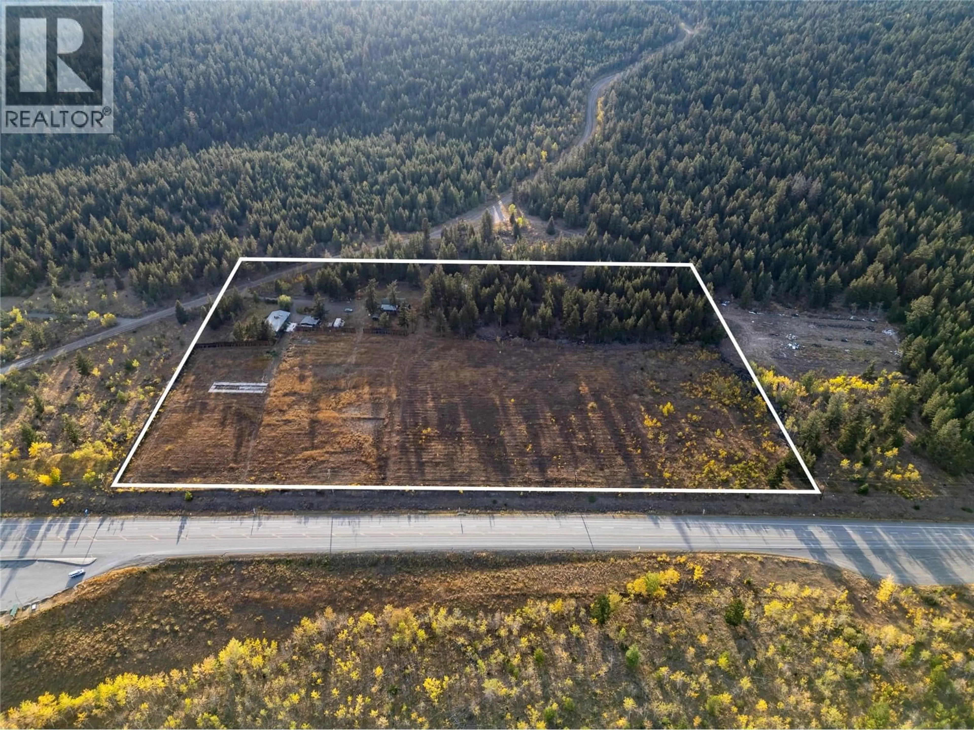 A pic from outside/outdoor area/front of a property/back of a property/a pic from drone, forest/trees view for 75 BIG BAR ROAD, Clinton British Columbia V0K1K0