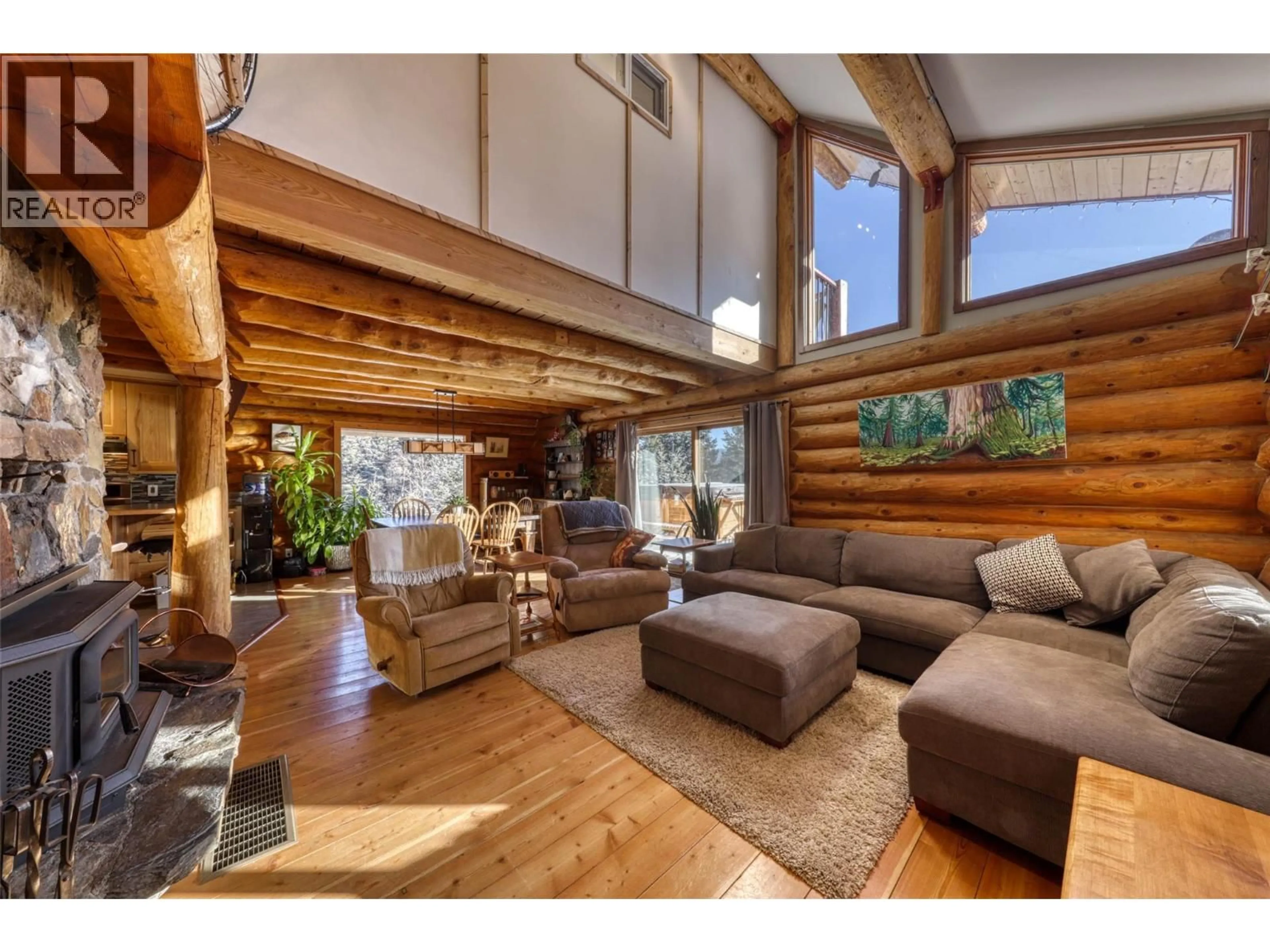 Living room with furniture, wood/laminate floor for 1951 HEFFLEY-LOUIS CREEK ROAD, Kamloops British Columbia V0E1Z0