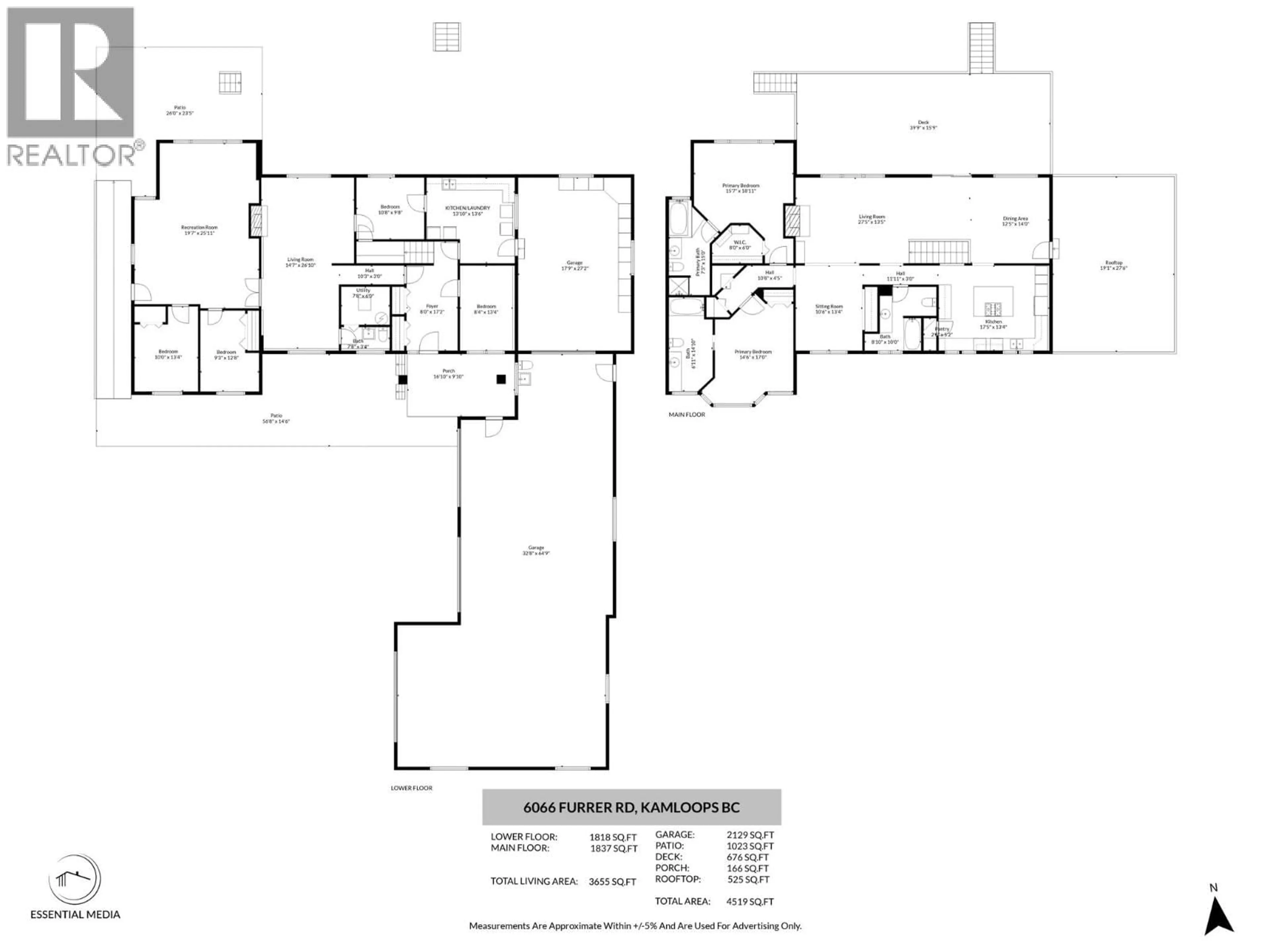 Floor plan for 6066 FURRER ROAD, Kamloops British Columbia V2C4V4
