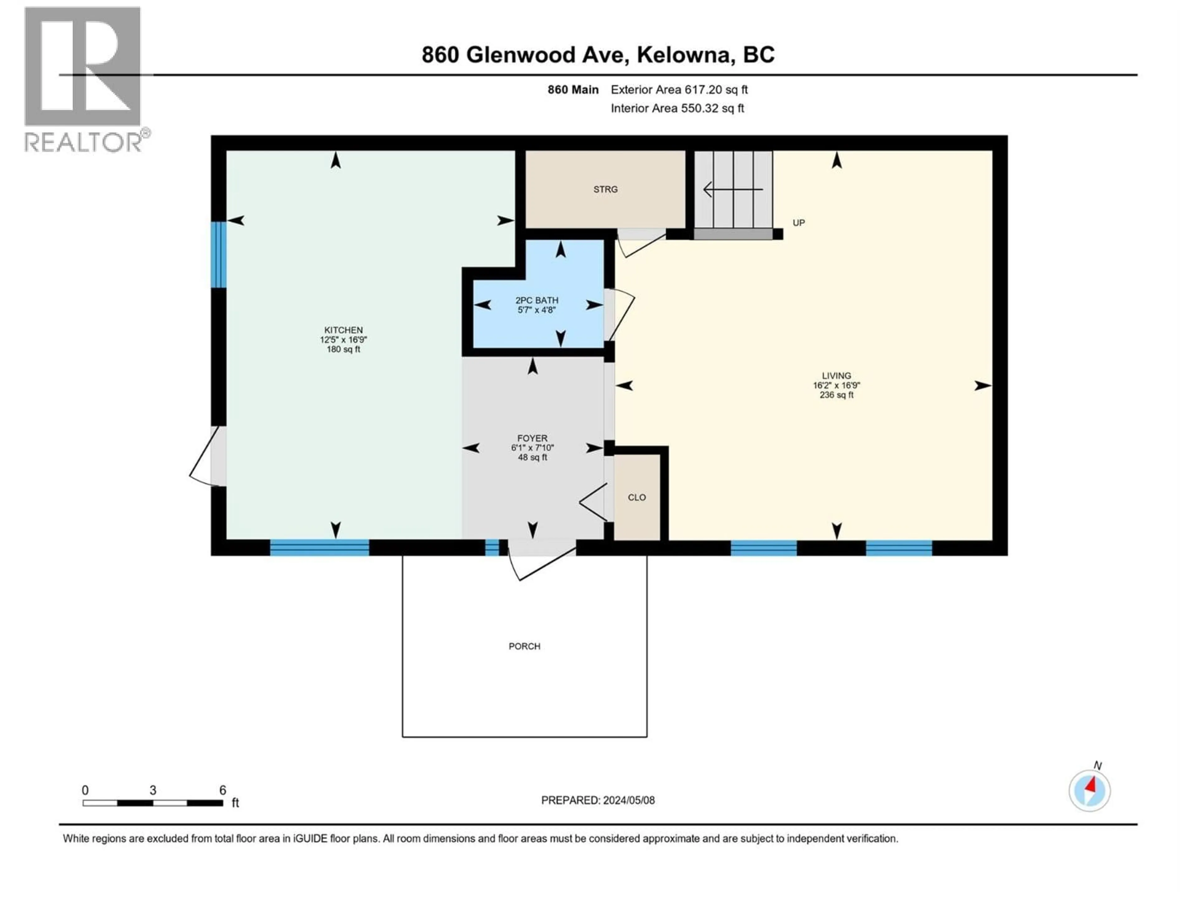Floor plan for 860 GLENWOOD AVENUE, Kelowna British Columbia V1Y5M5