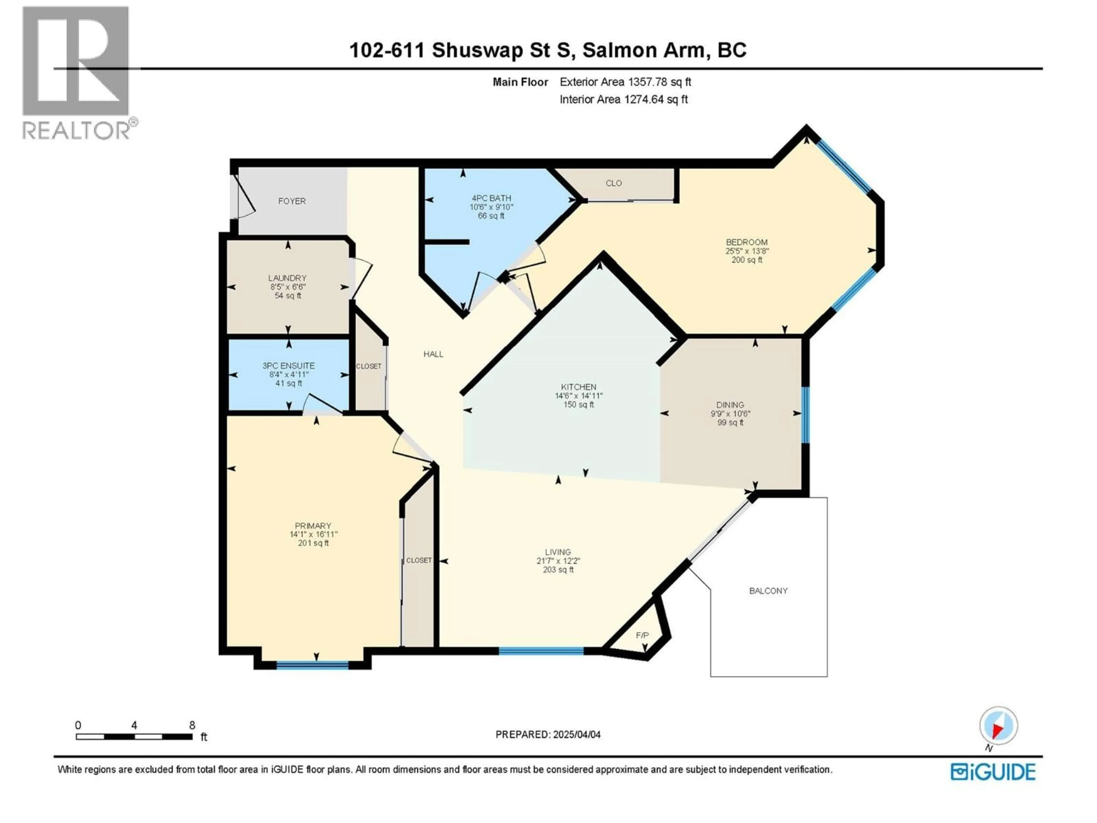 Floor plan for 102 - 611 SHUSWAP STREET SOUTHWEST, Salmon Arm British Columbia V1E0A9