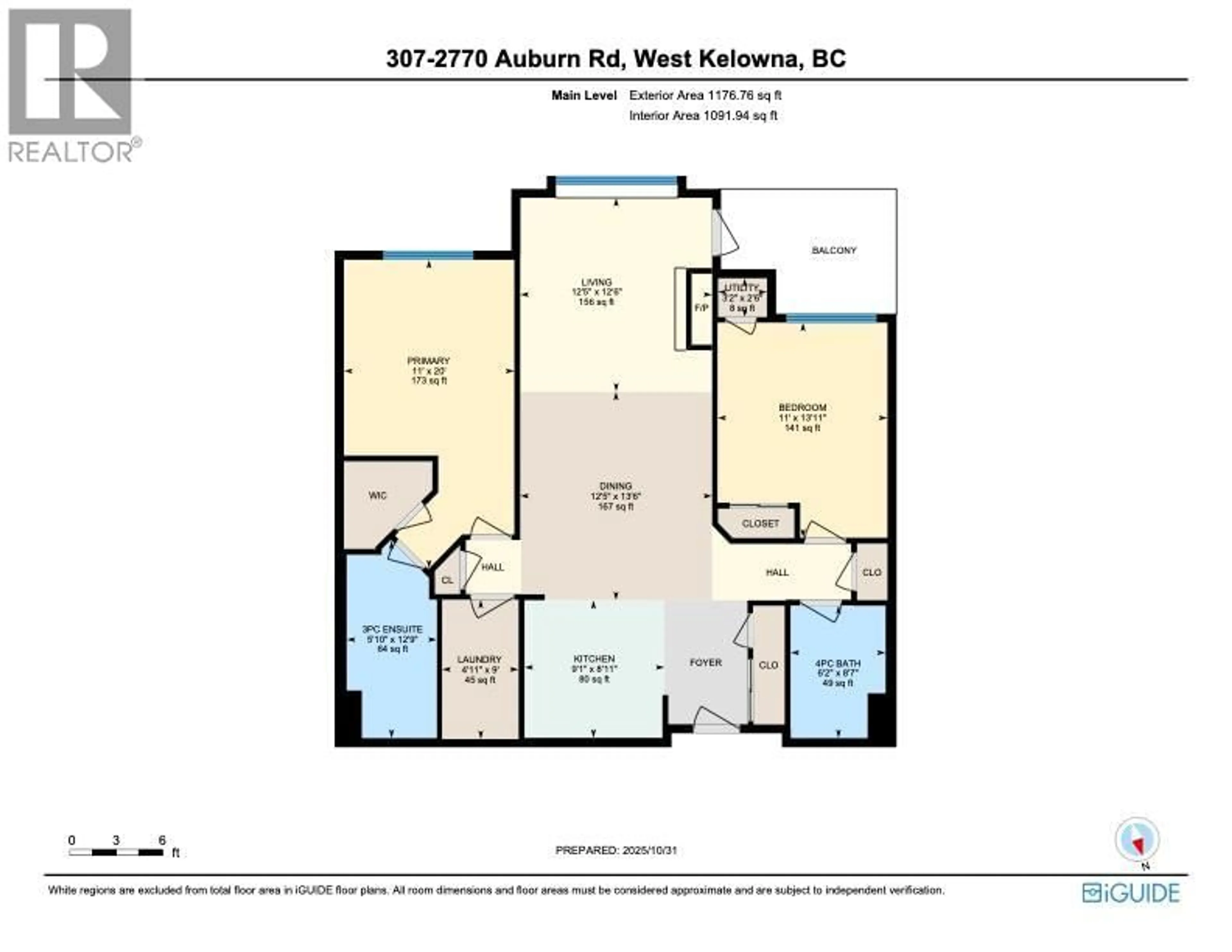 Floor plan for 307 - 2770 AUBURN ROAD, West Kelowna British Columbia V4T4C2