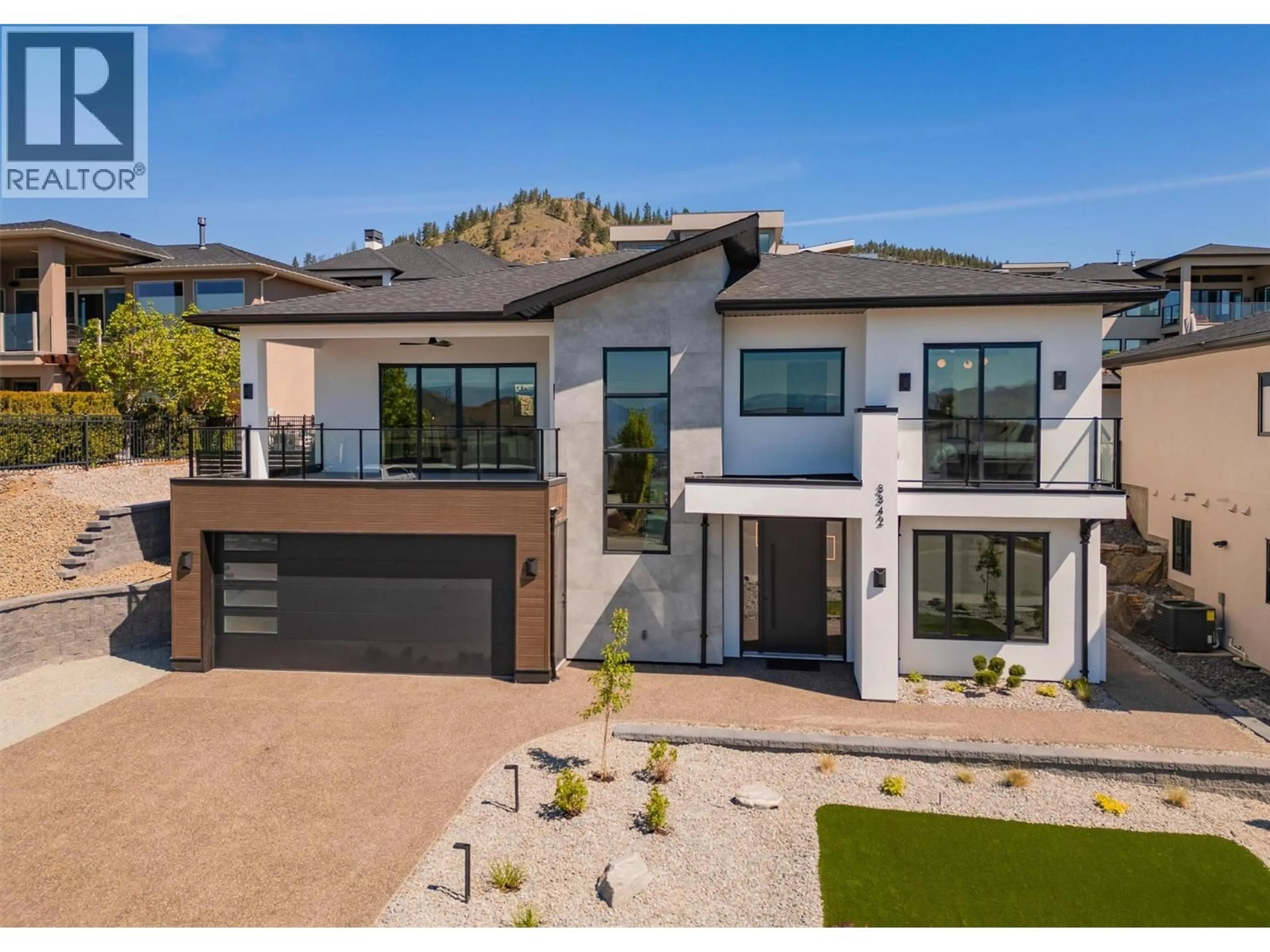 Home with brick exterior material, street for 3342 VINEYARD VIEW DRIVE, West Kelowna British Columbia V4T3B4