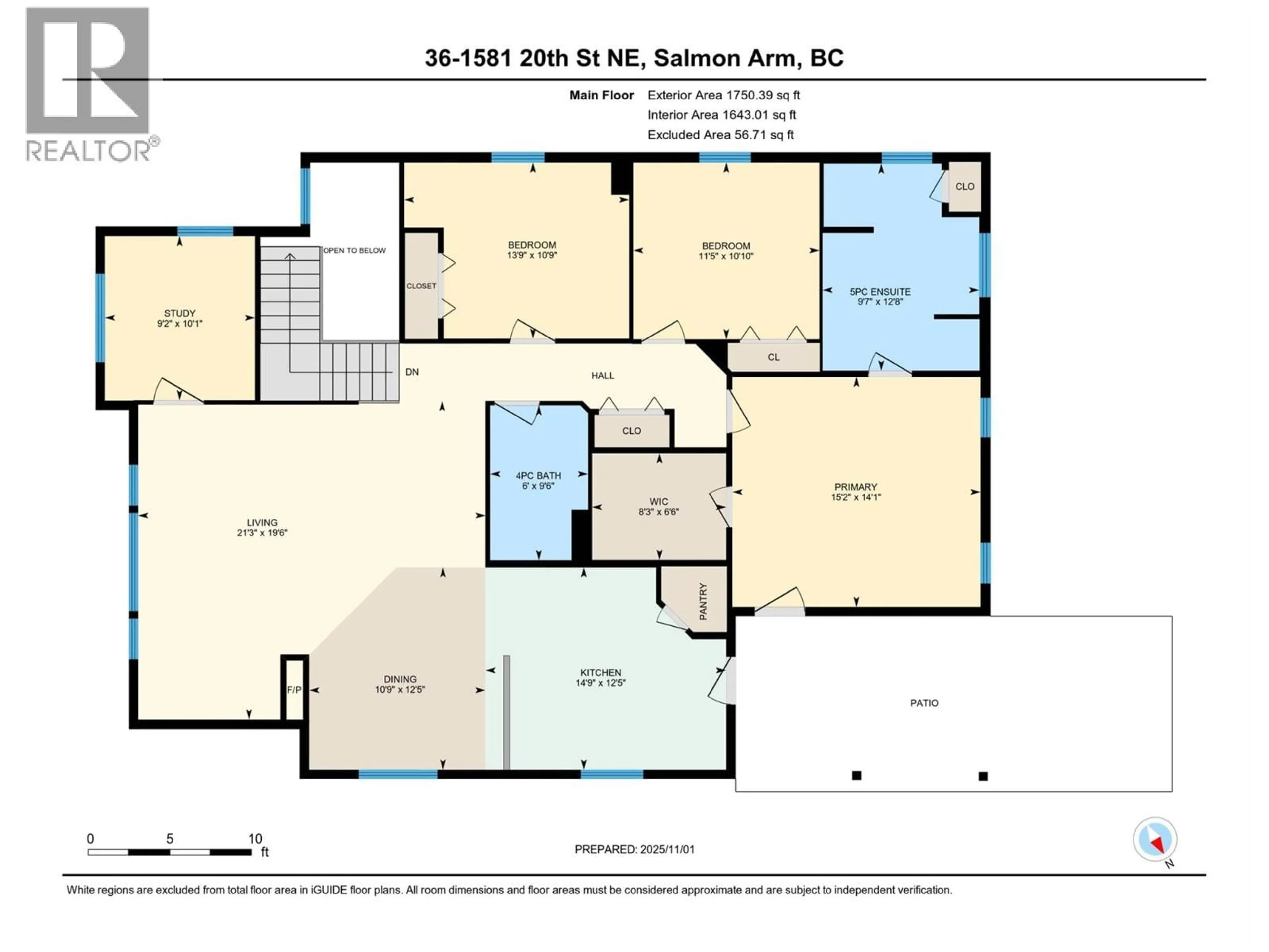 Floor plan for 36 - 1581 20 STREET NORTHEAST, Salmon Arm British Columbia V1E0A7