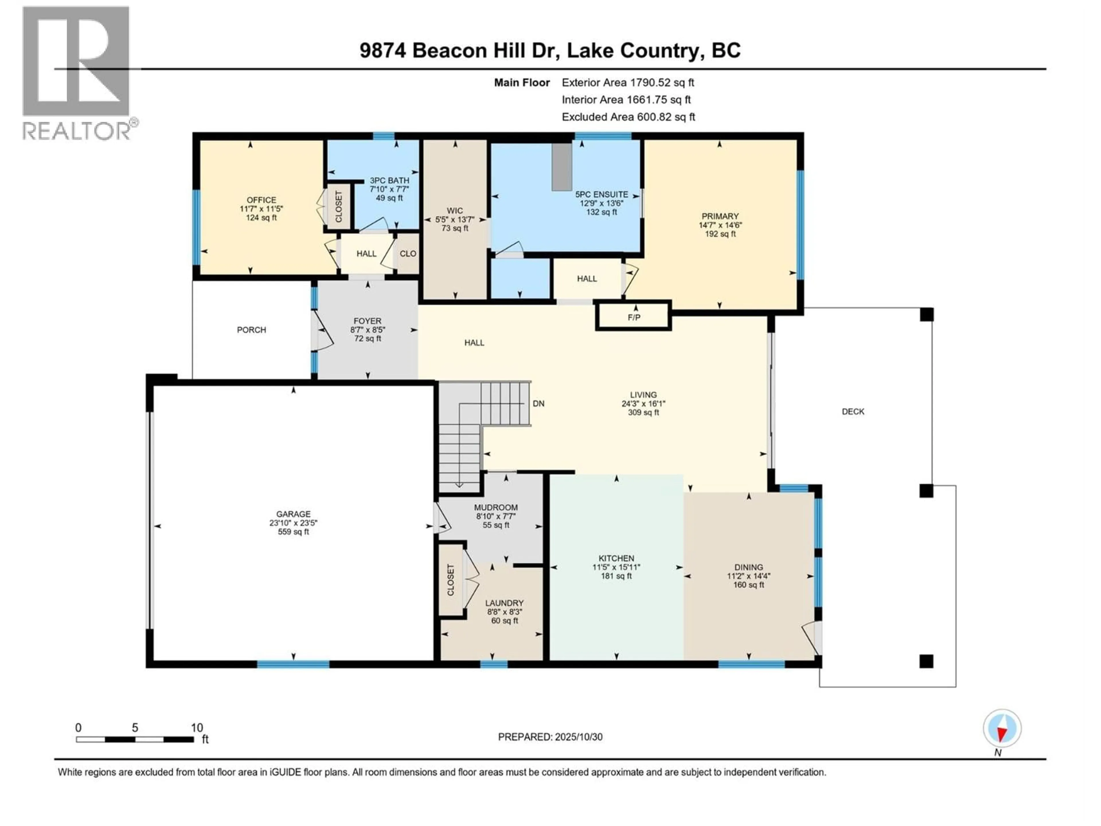 Floor plan for 9874 BEACON HILL DRIVE, Lake Country British Columbia V4V0A9