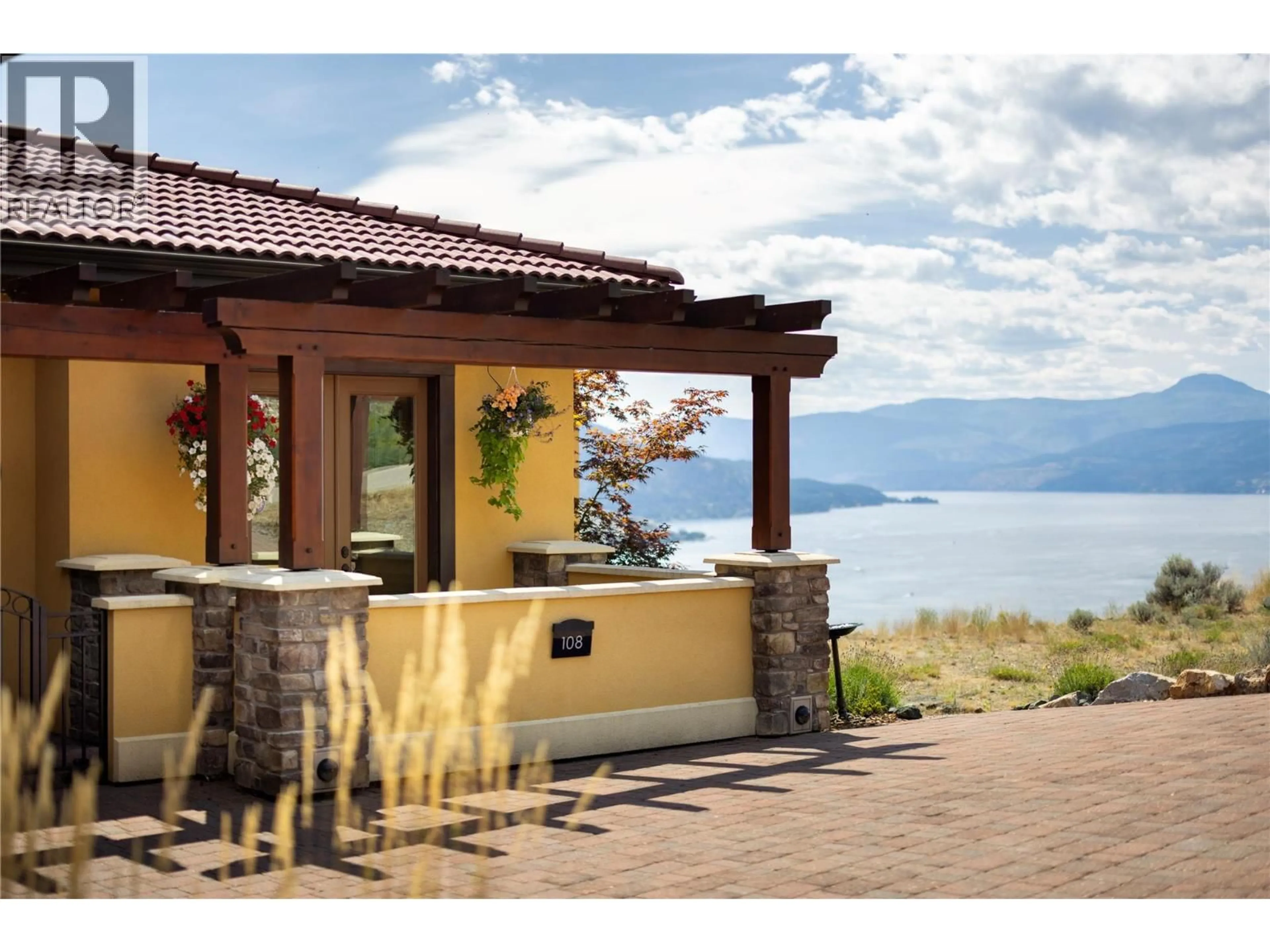 Patio, water/lake/river/ocean view for 108 VINEYARD WAY, Vernon British Columbia V1H1Z7