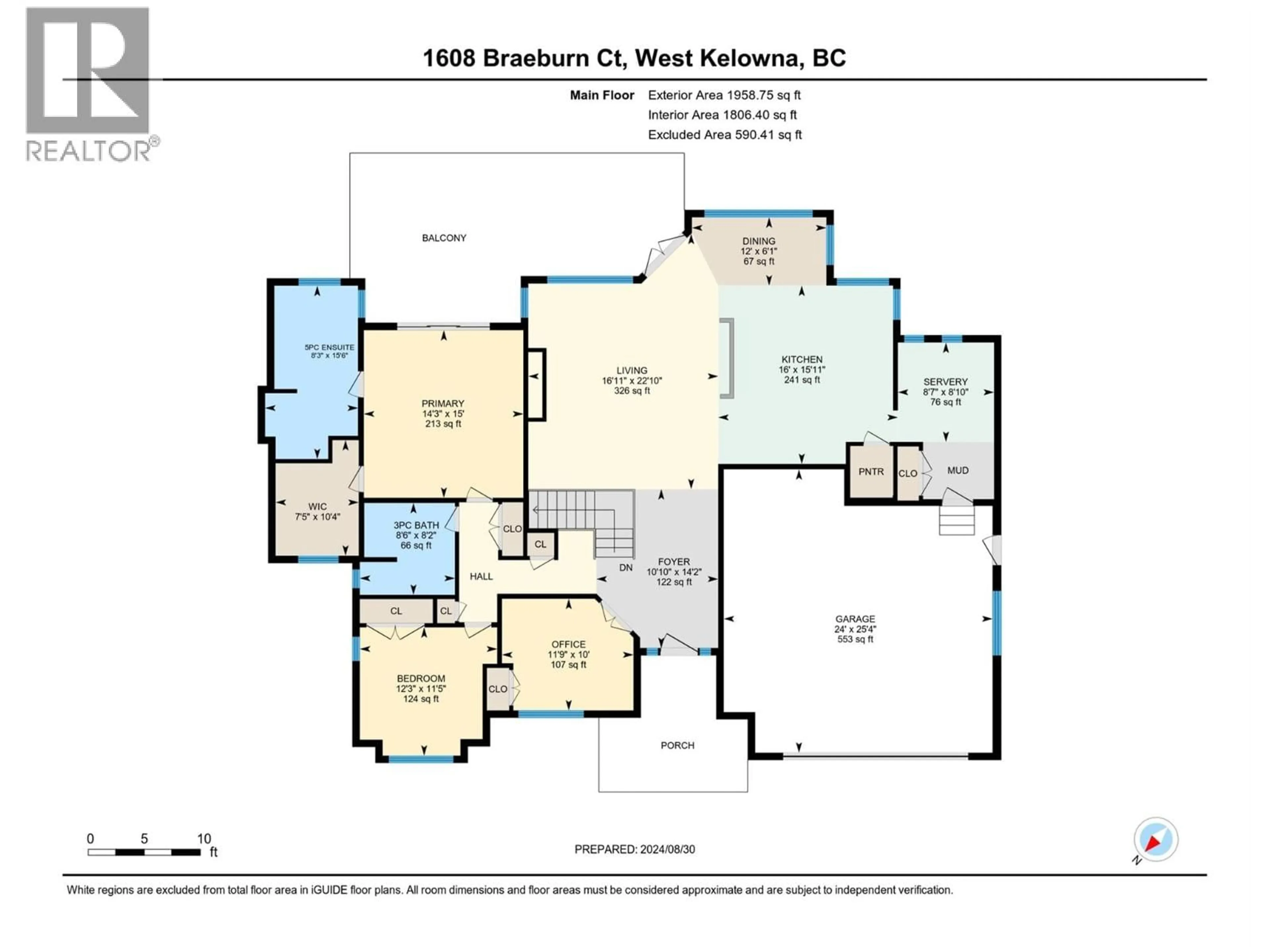 Floor plan for 1608 BRAEBURN COURT, West Kelowna British Columbia V4T2V5