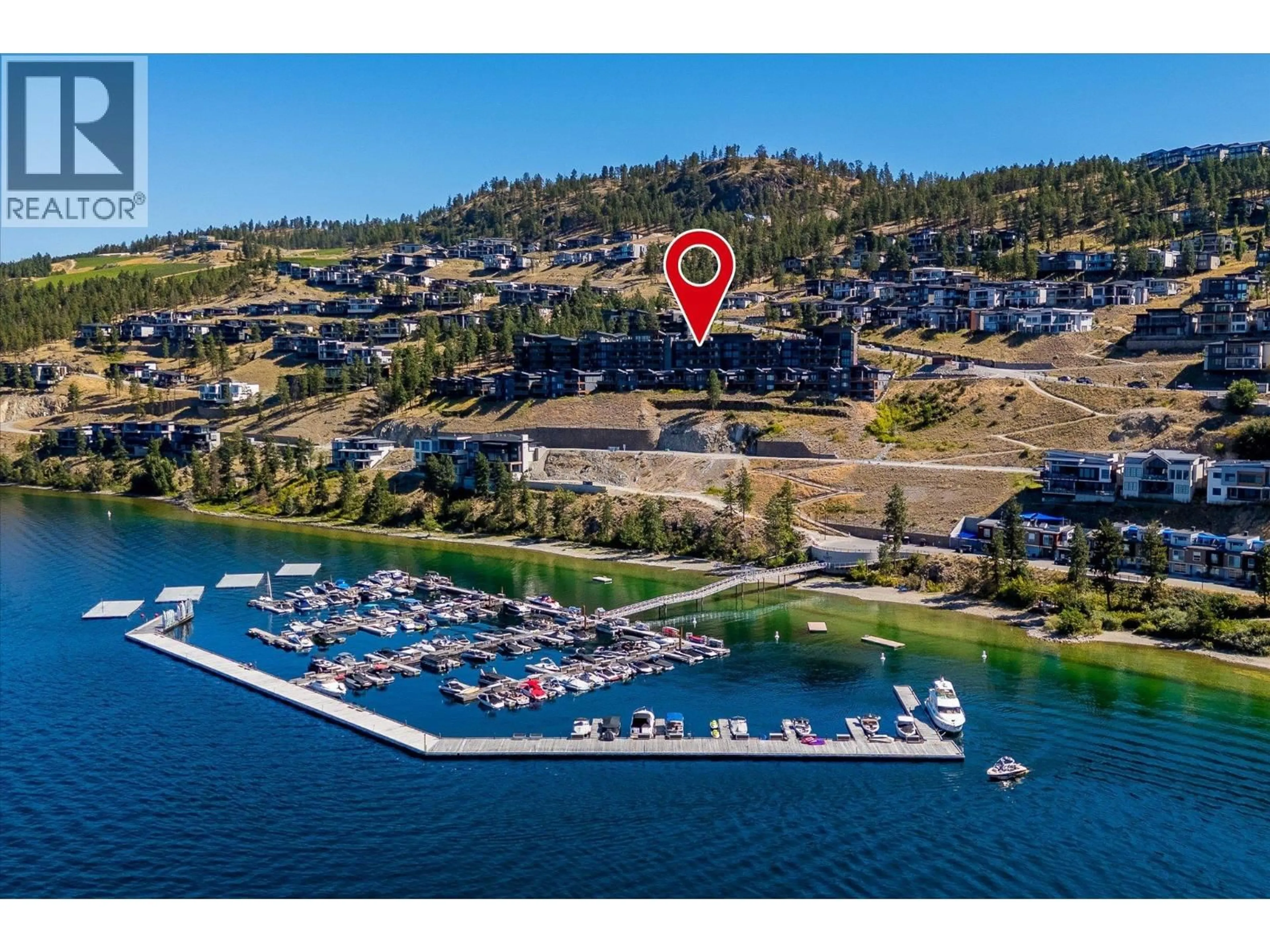 A pic from outside/outdoor area/front of a property/back of a property/a pic from drone, water/lake/river/ocean view for 109 - 3475 GRANITE CLOSE, Kelowna British Columbia V1V0B9