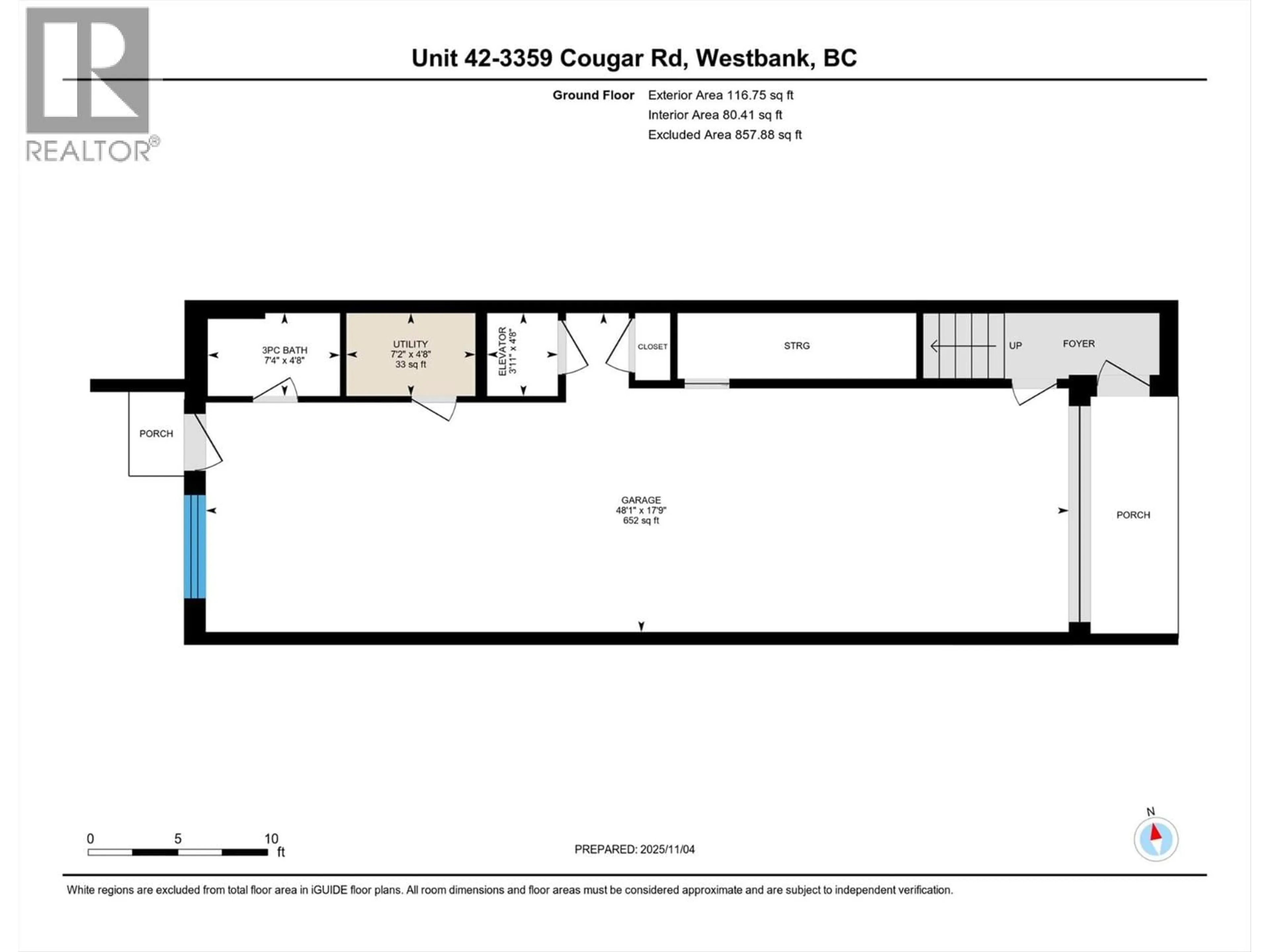 Floor plan for 42 - 3359 COUGAR ROAD, West Kelowna British Columbia V4T3G1