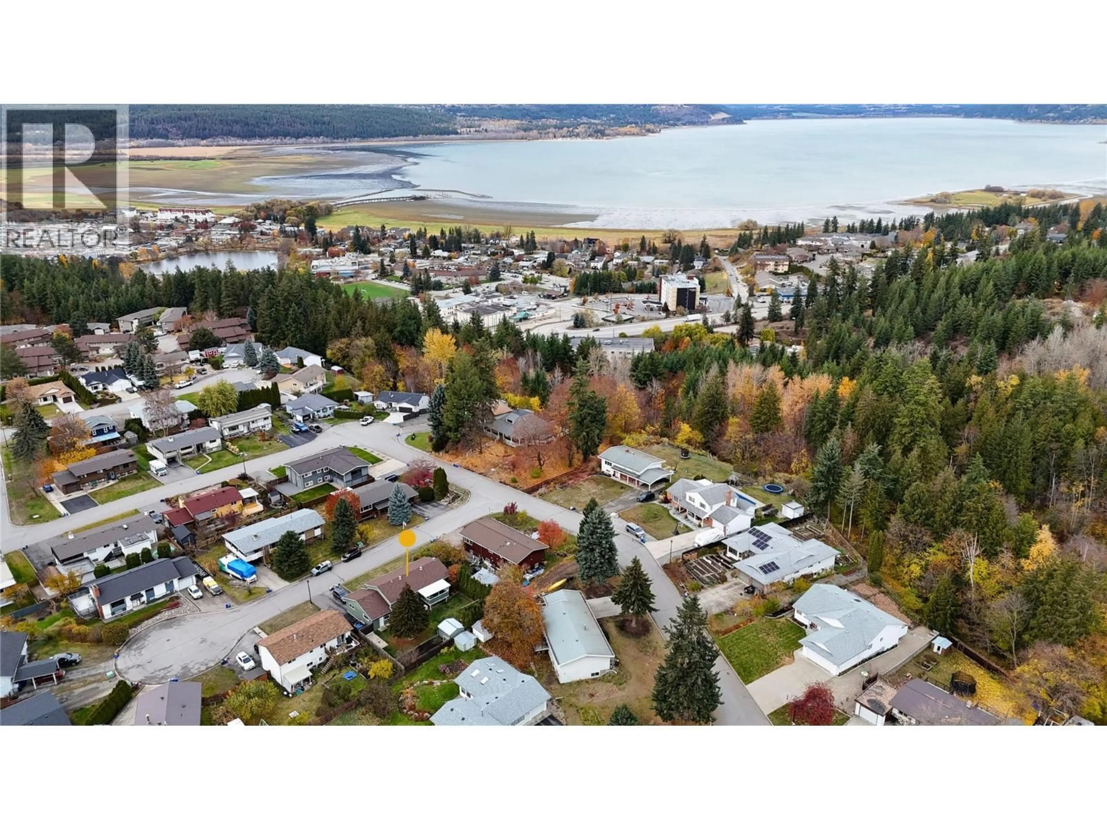 A pic from outside/outdoor area/front of a property/back of a property/a pic from drone, mountain view for 150 17 STREET NORTHEAST, Salmon Arm British Columbia V1E1P2