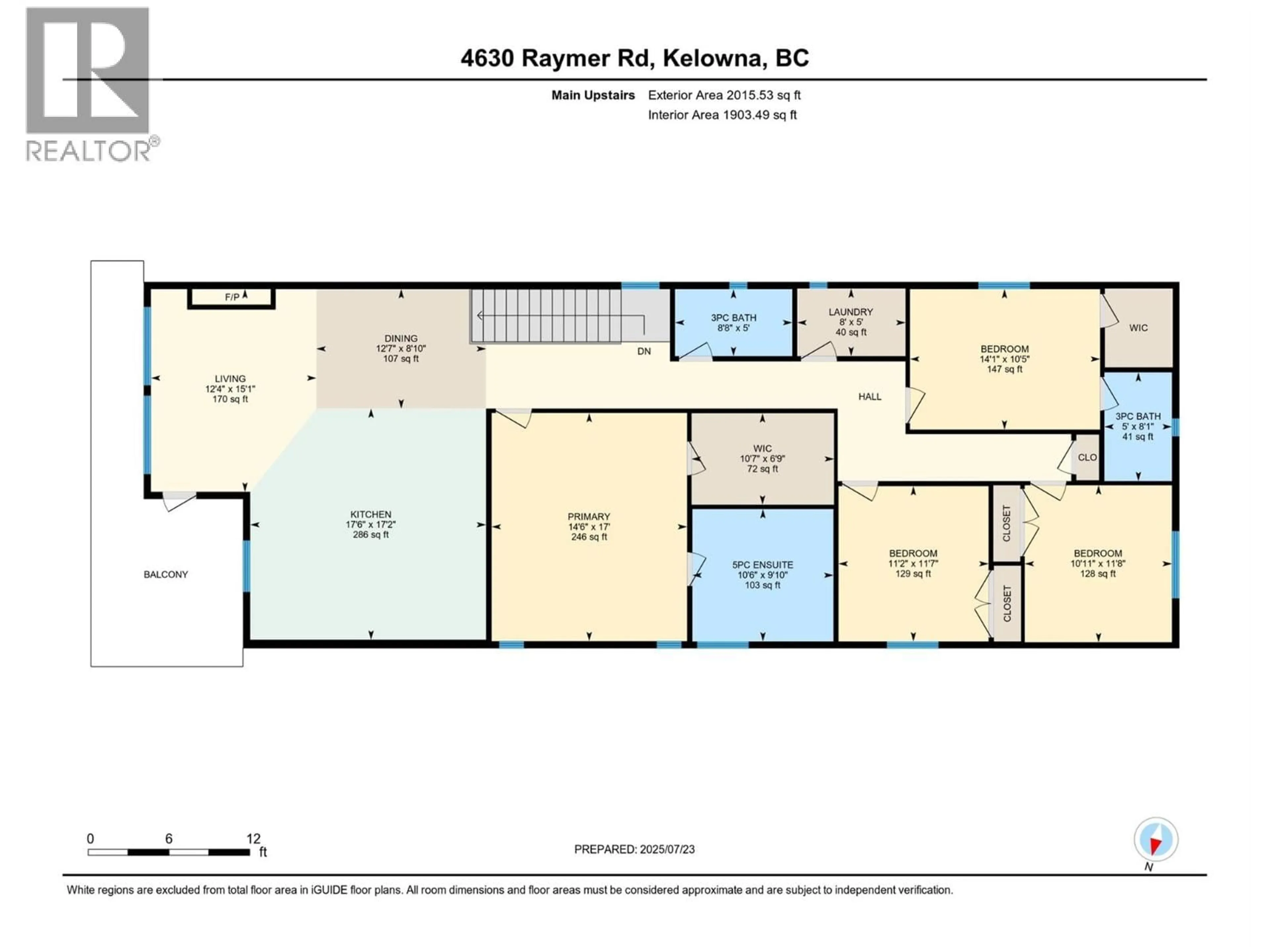Floor plan for 4630 RAYMER ROAD, Kelowna British Columbia V1W1J3