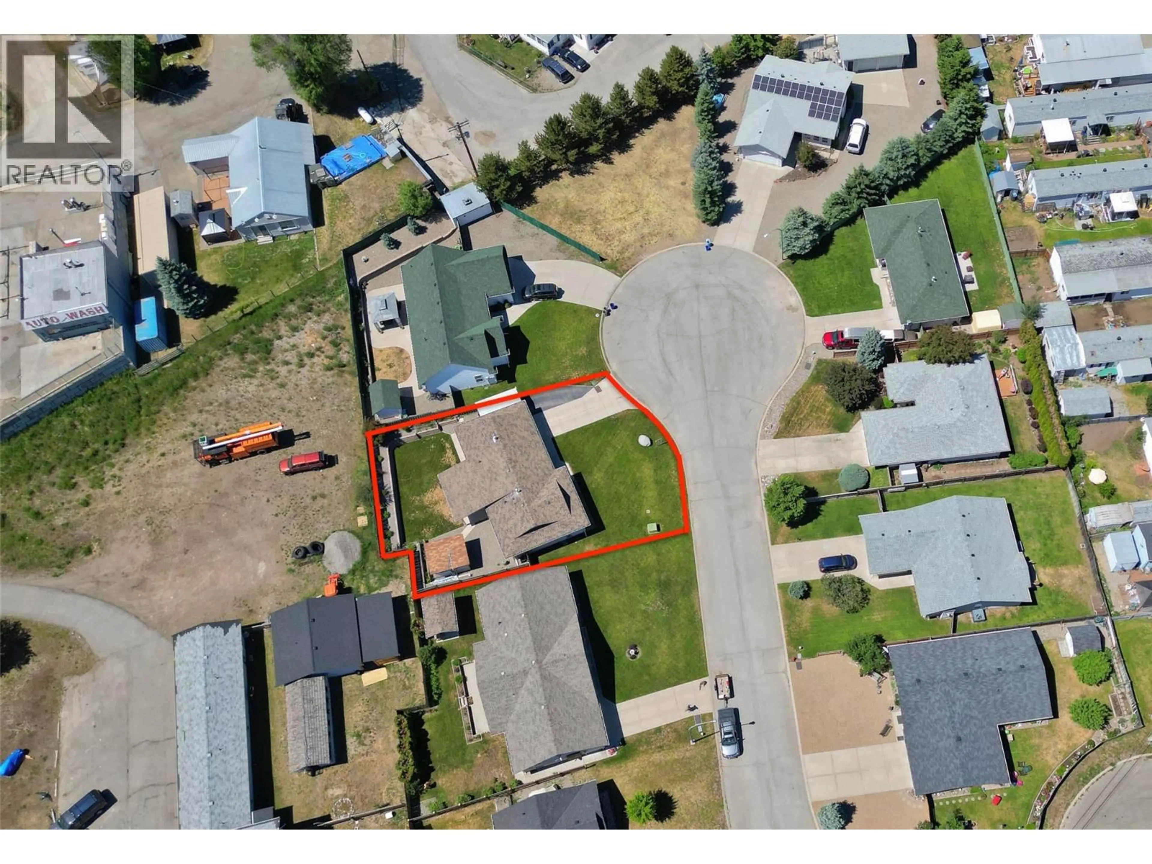 A pic from outside/outdoor area/front of a property/back of a property/a pic from drone, street for 8 EAGLE CRESCENT, Princeton British Columbia V0X1W0