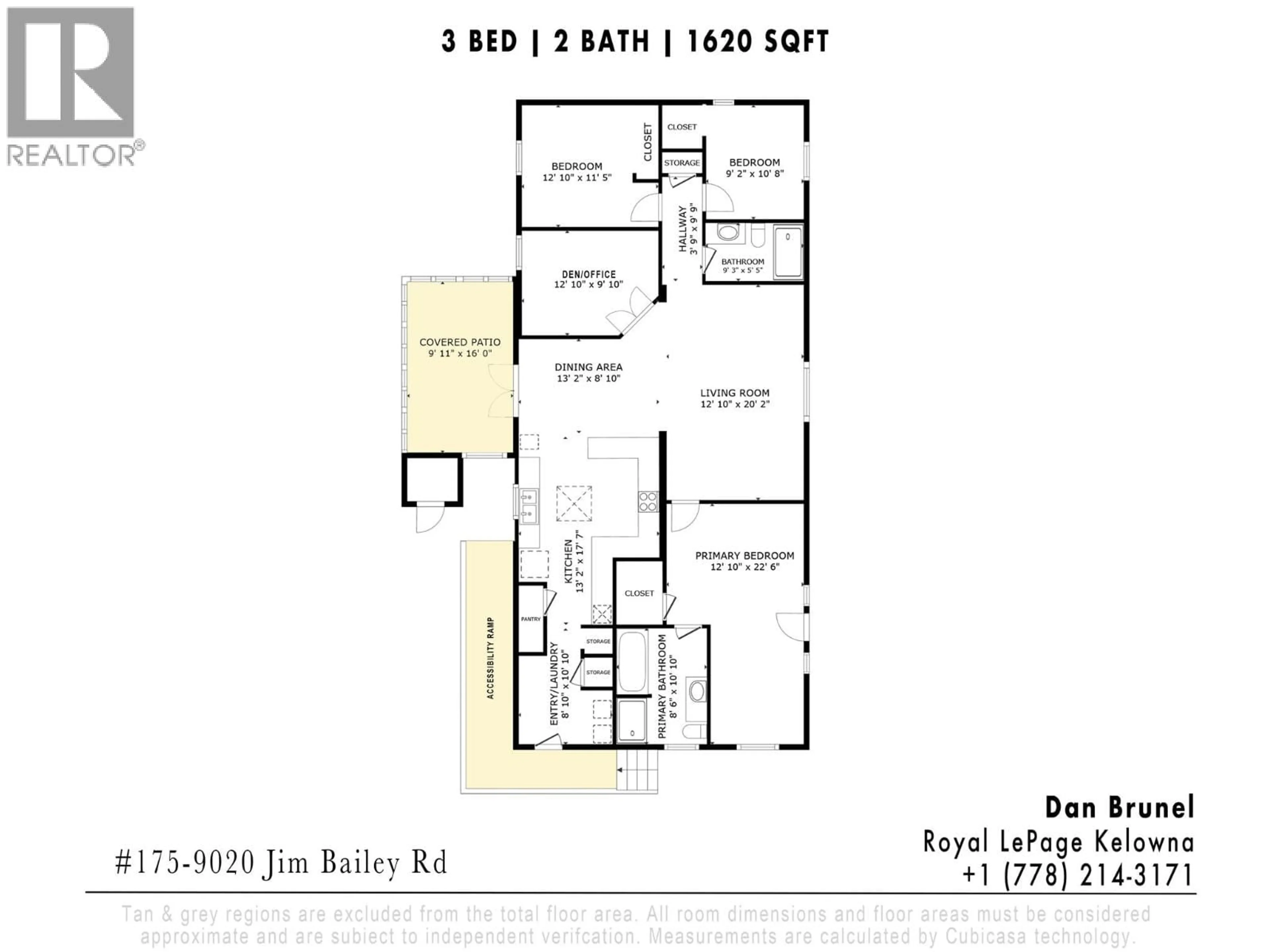 Floor plan for 175 - 9020 JIM BAILEY ROAD, Kelowna British Columbia V4V1E5
