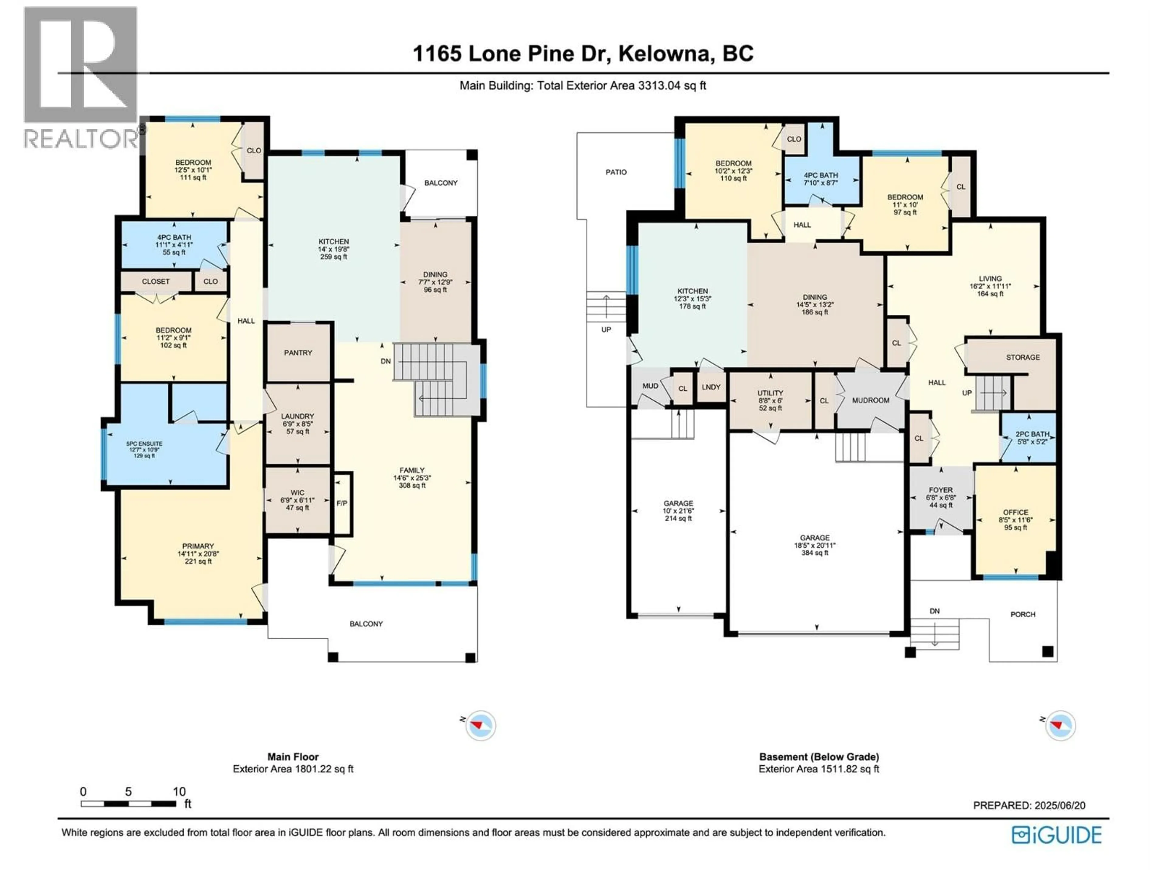 Floor plan for 1165 LONE PINE DRIVE, Kelowna British Columbia V1P0A5