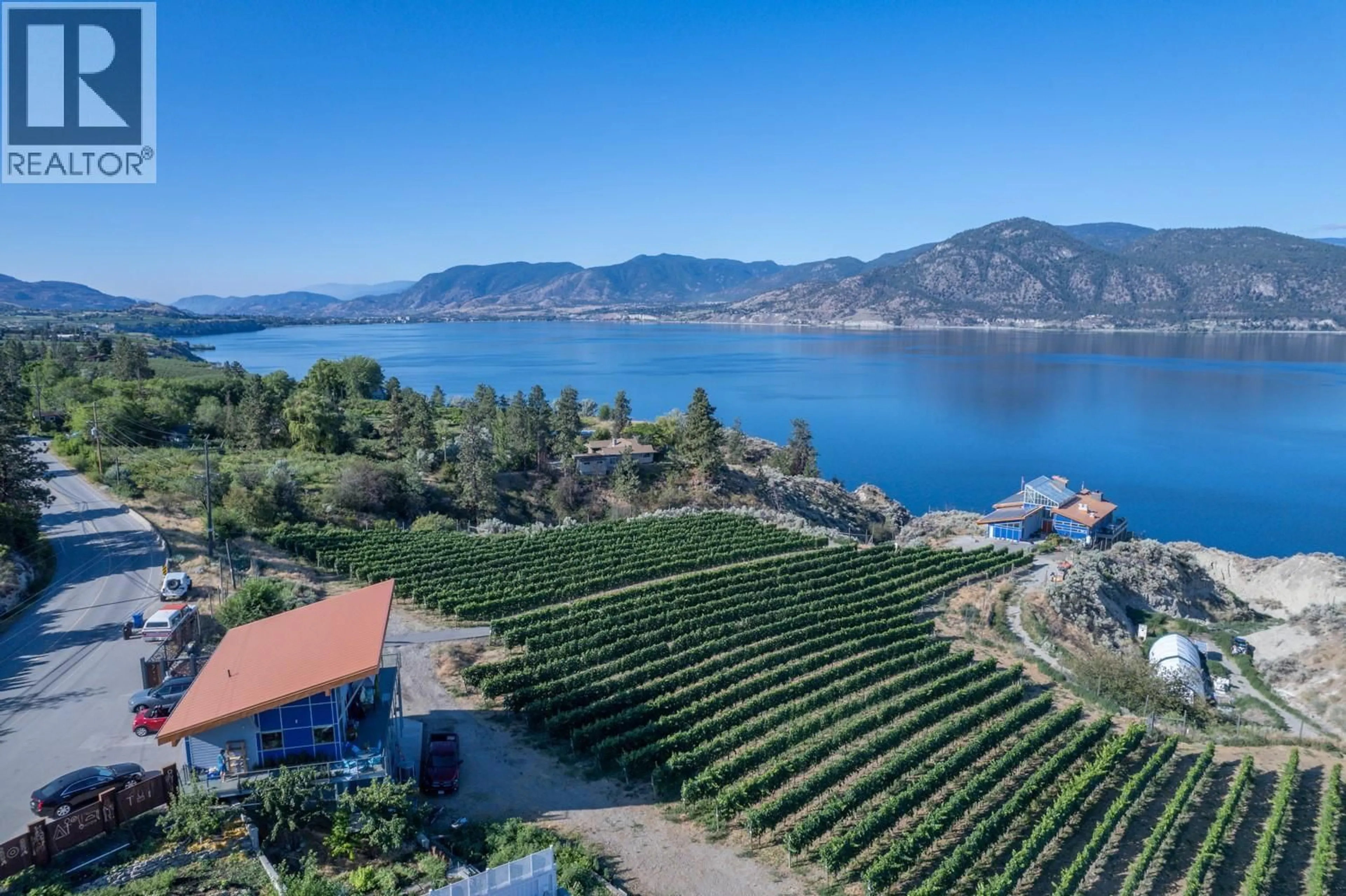 A pic from outside/outdoor area/front of a property/back of a property/a pic from drone, water/lake/river/ocean view for 2185 NARAMATA ROAD, Naramata British Columbia V0H1N0