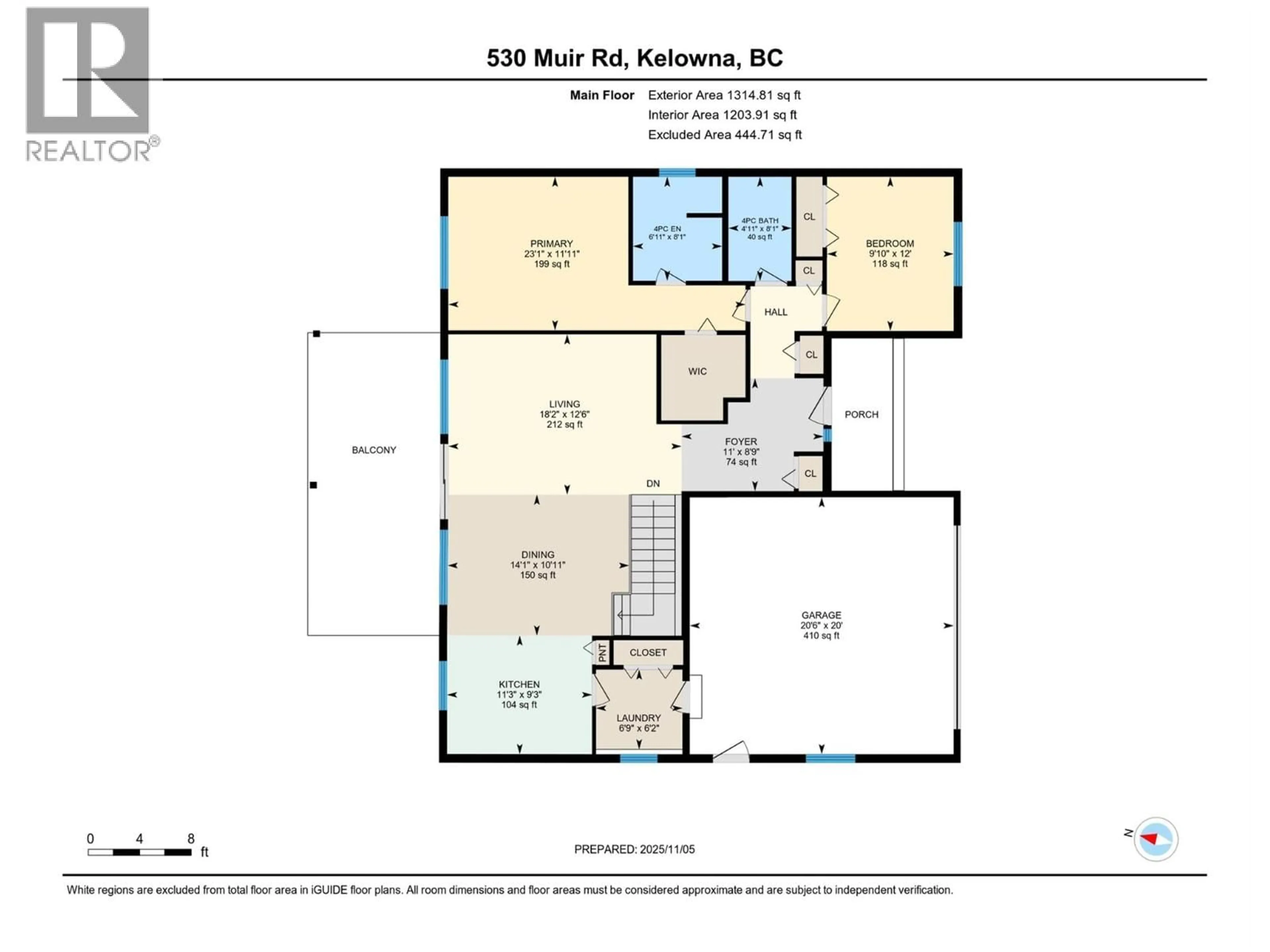 Floor plan for 530 MUIR ROAD, Fintry British Columbia V1Z3W1