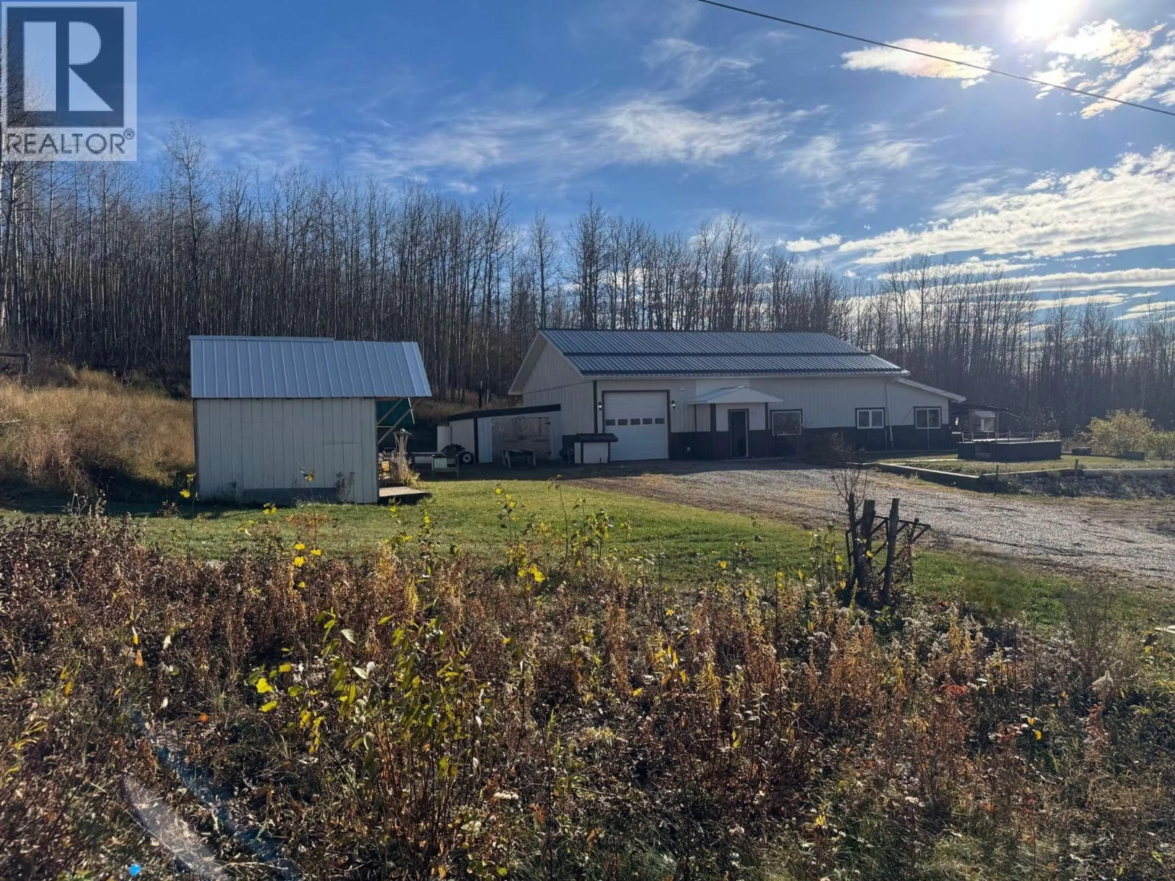 A pic from outside/outdoor area/front of a property/back of a property/a pic from drone, building for 227 PATTERSON ROAD, Dawson Creek British Columbia V0C2C0