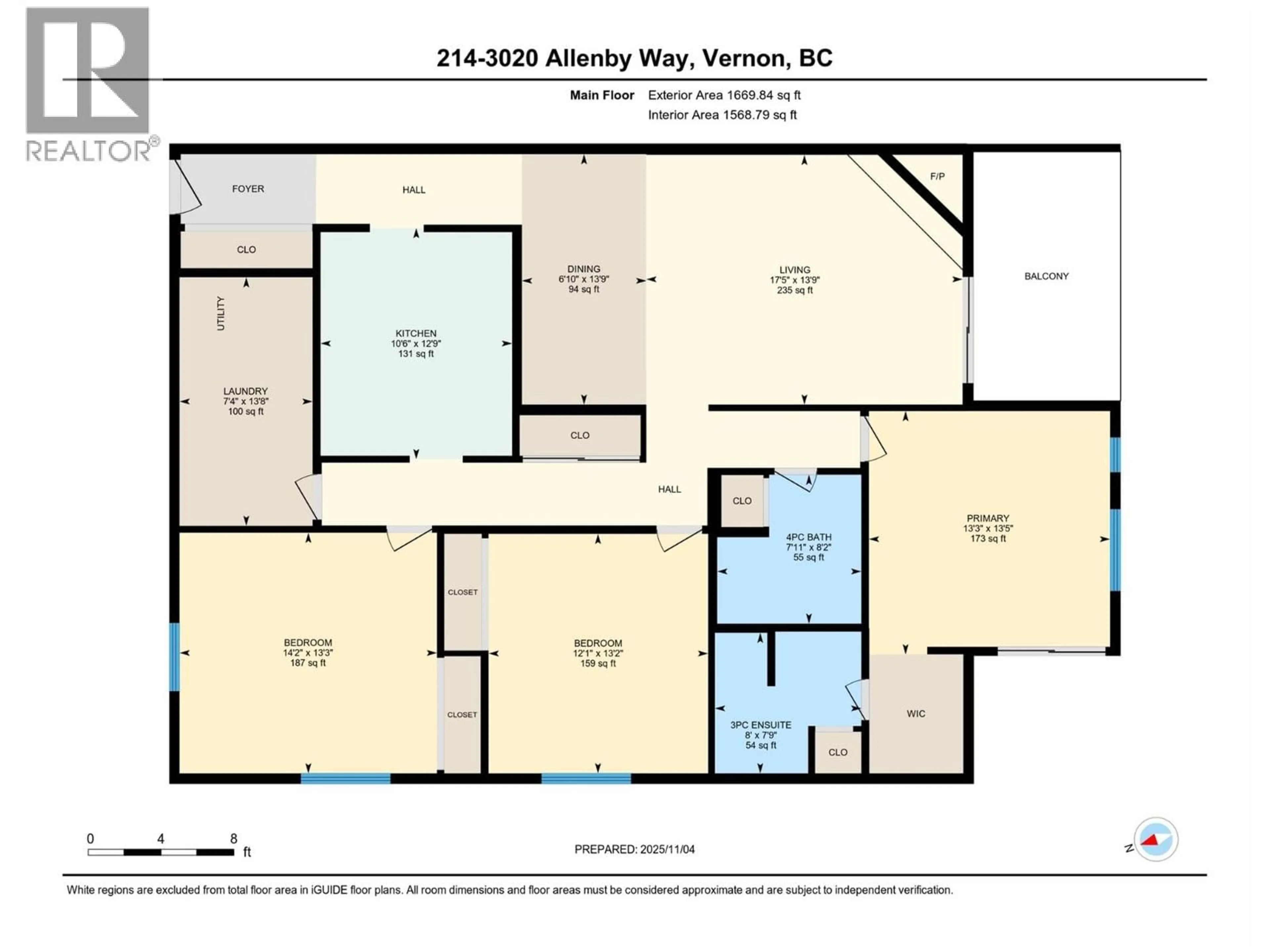 Floor plan for 214 - 3020 ALLENBY WAY, Vernon British Columbia V1T8L4