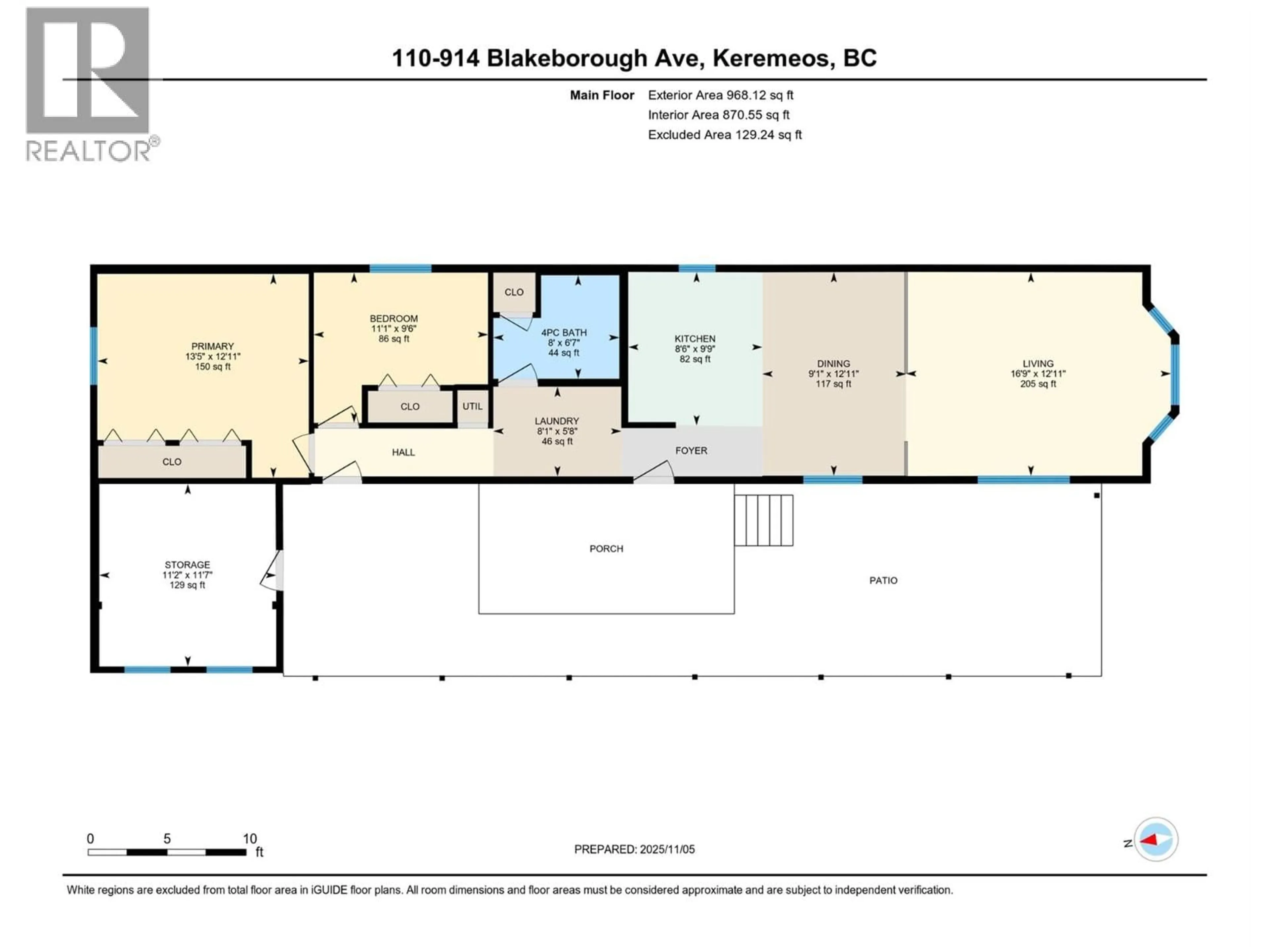Floor plan for 110 - 914 BLAKEBOROUGH AVENUE, Keremeos British Columbia V0X1N2