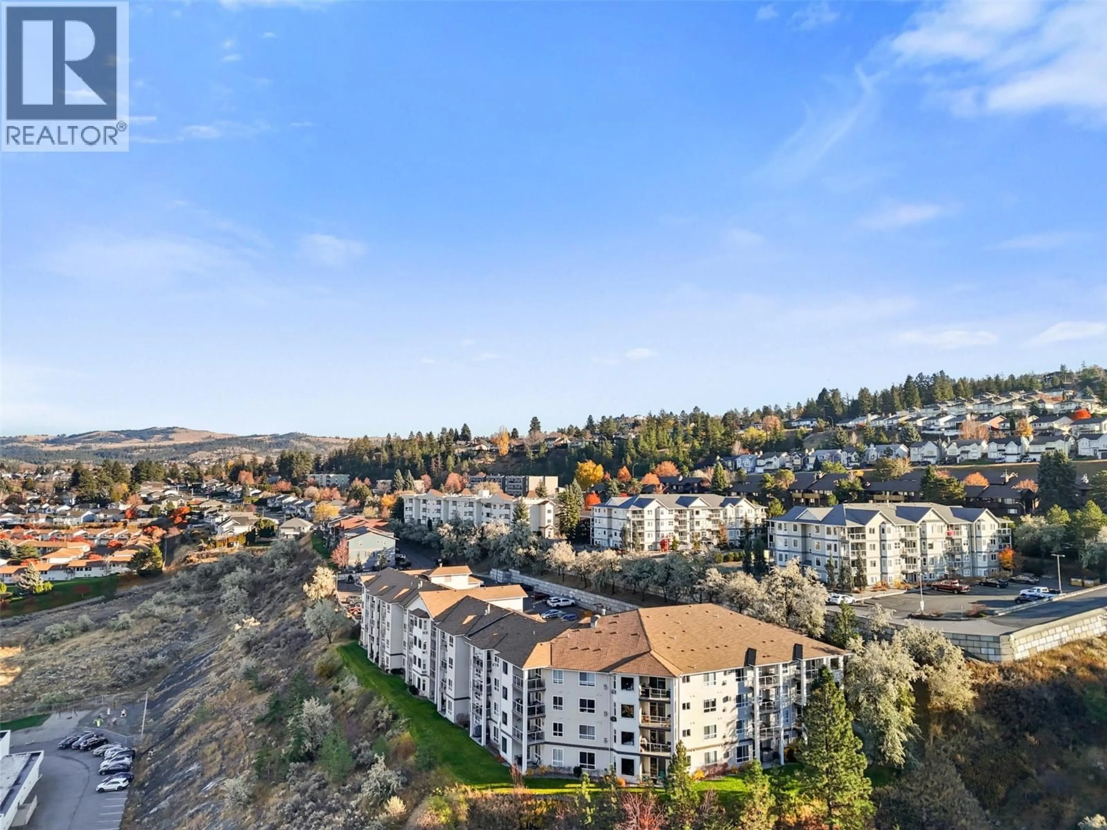 A pic from outside/outdoor area/front of a property/back of a property/a pic from drone, city buildings view from balcony for 309 - 1120 HUGH ALLAN DRIVE, Kamloops British Columbia V1S1T4