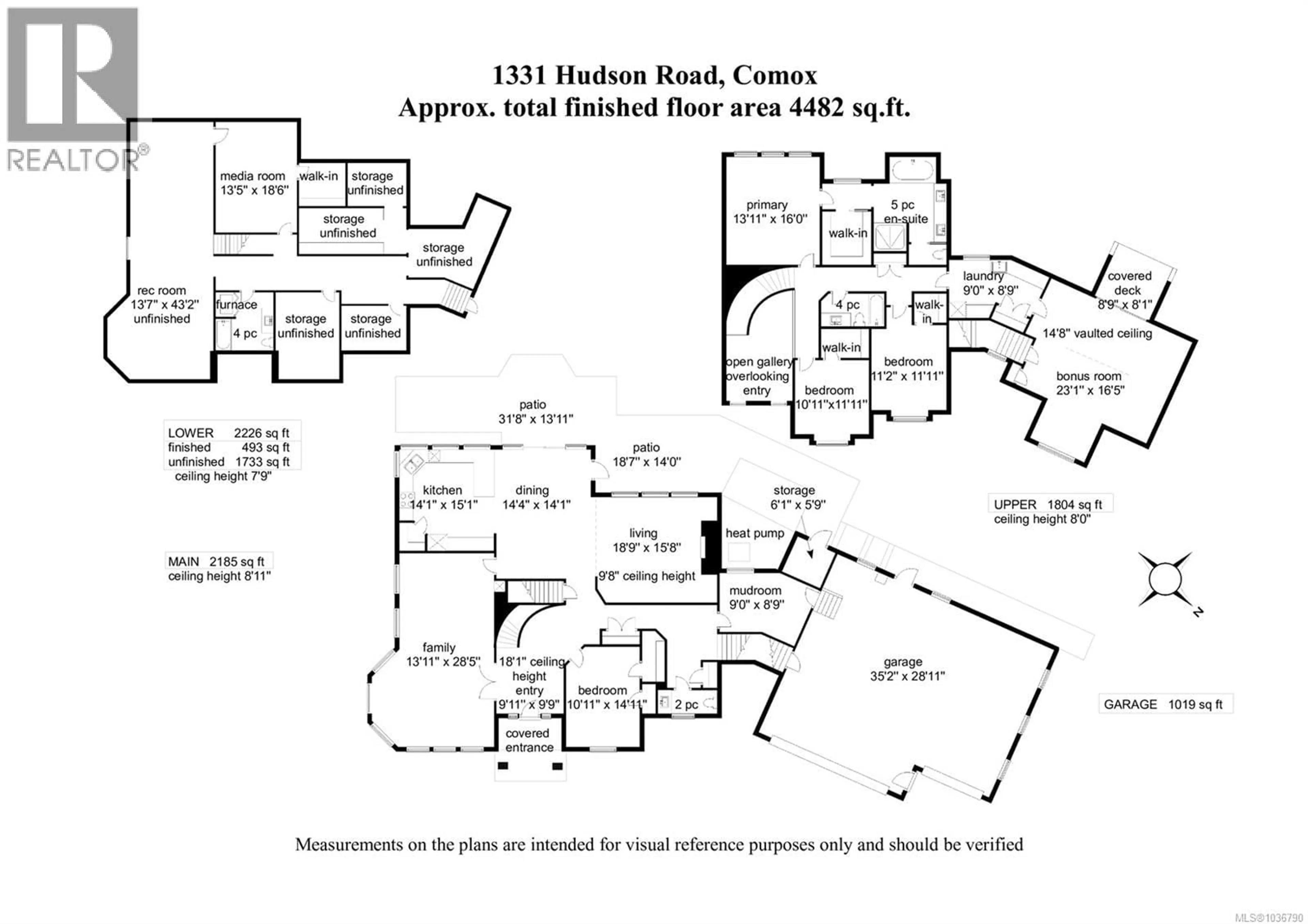 Floor plan for 1331 HUDSON ROAD, Comox British Columbia V9M4A1