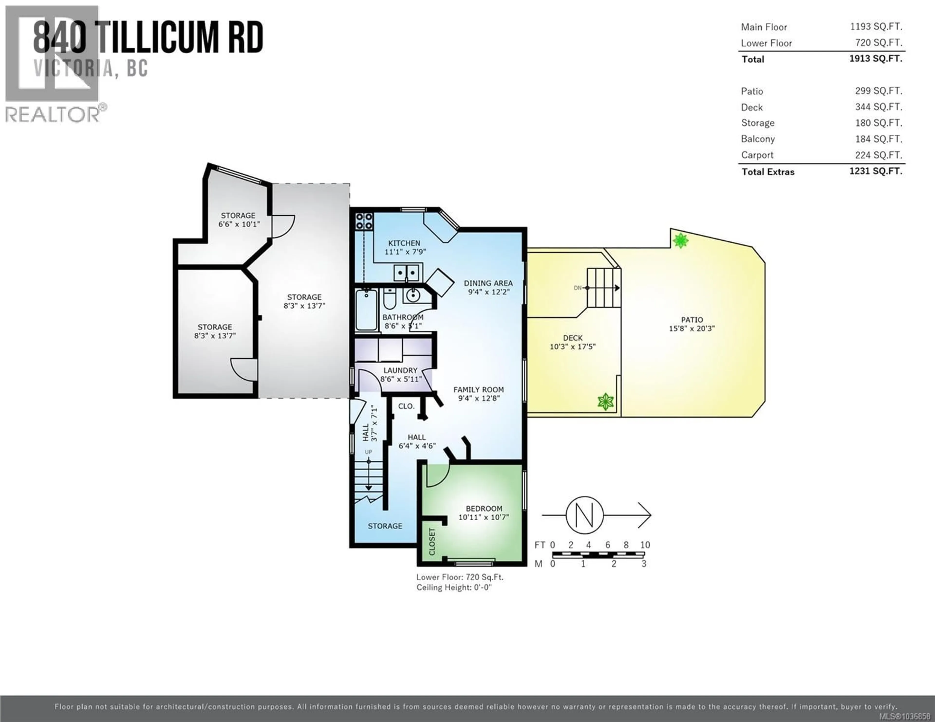 Floor plan for 840 TILLICUM ROAD, Esquimalt British Columbia V9A1Z7